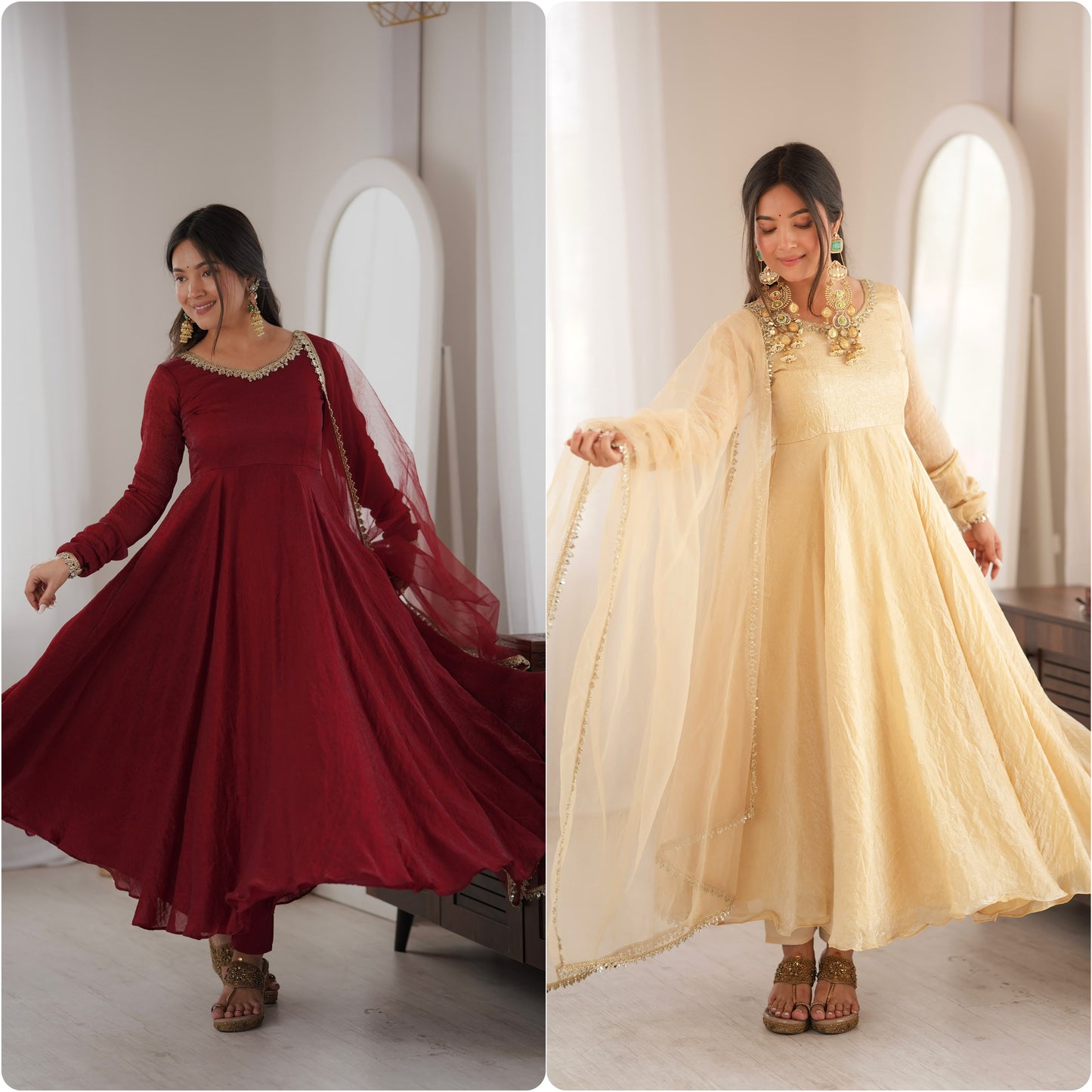 Anarkali with duppatta