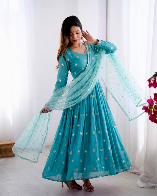 Anarkali three piece set