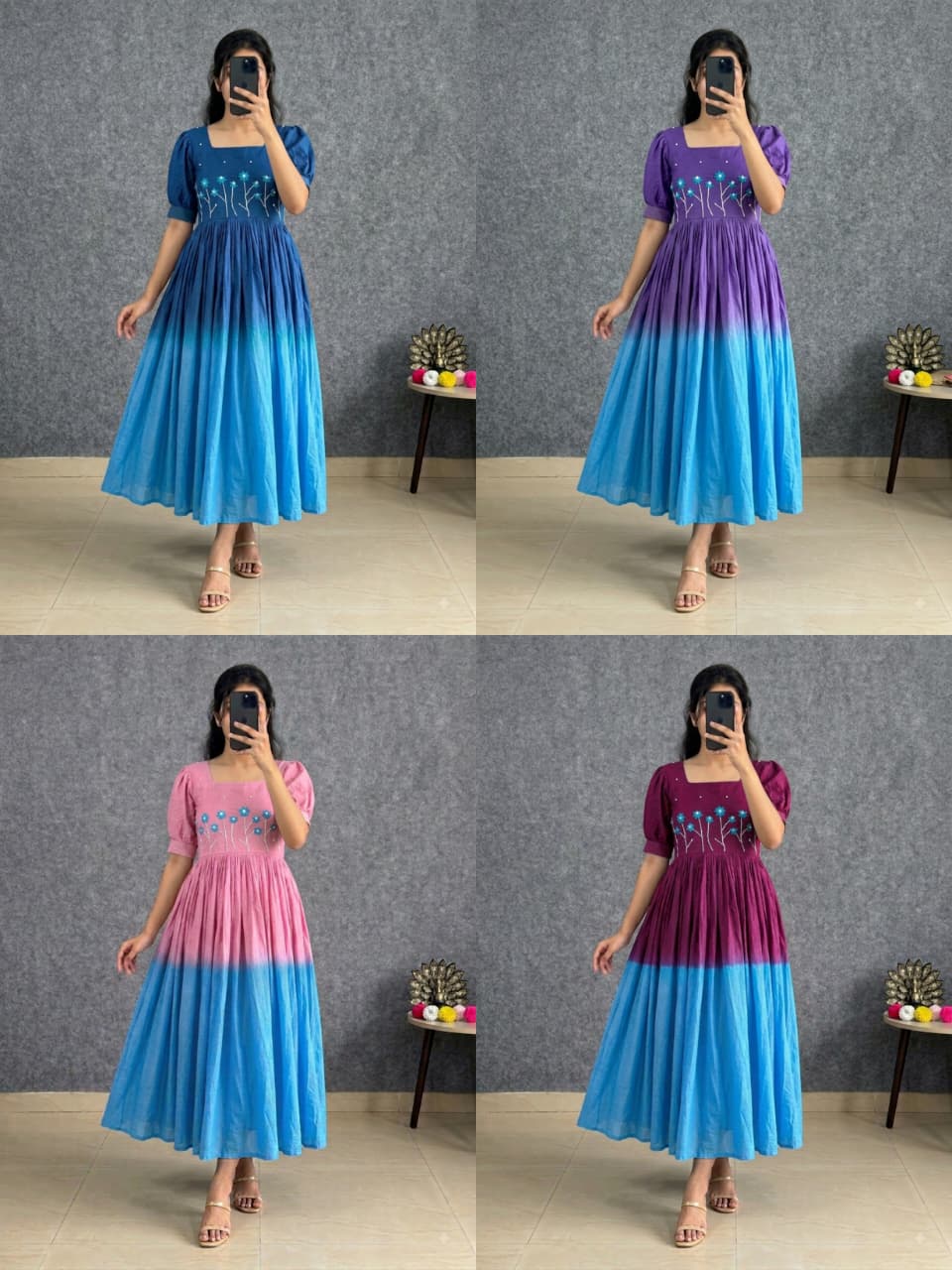 Soft mul cotton maxi frocks
