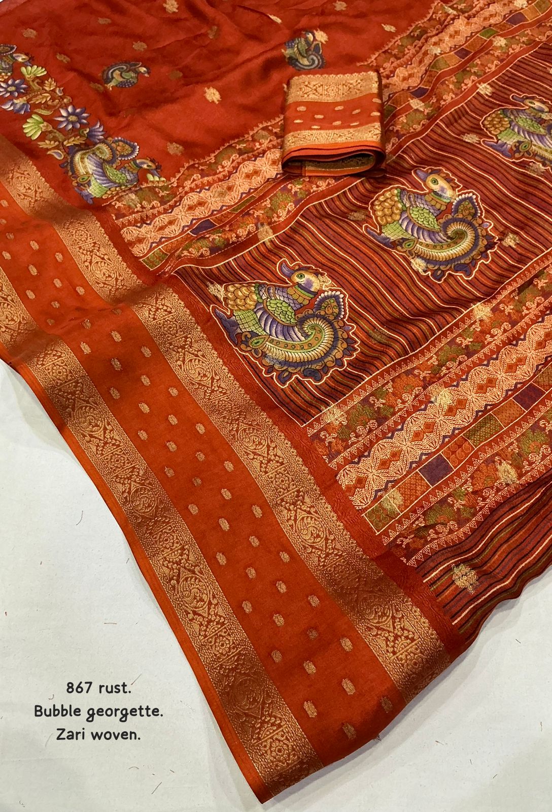 Soft bubble georgette saree