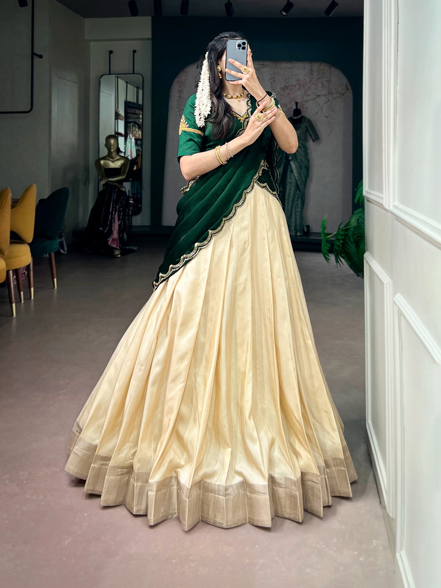 Traditional kota tasar halfsaree