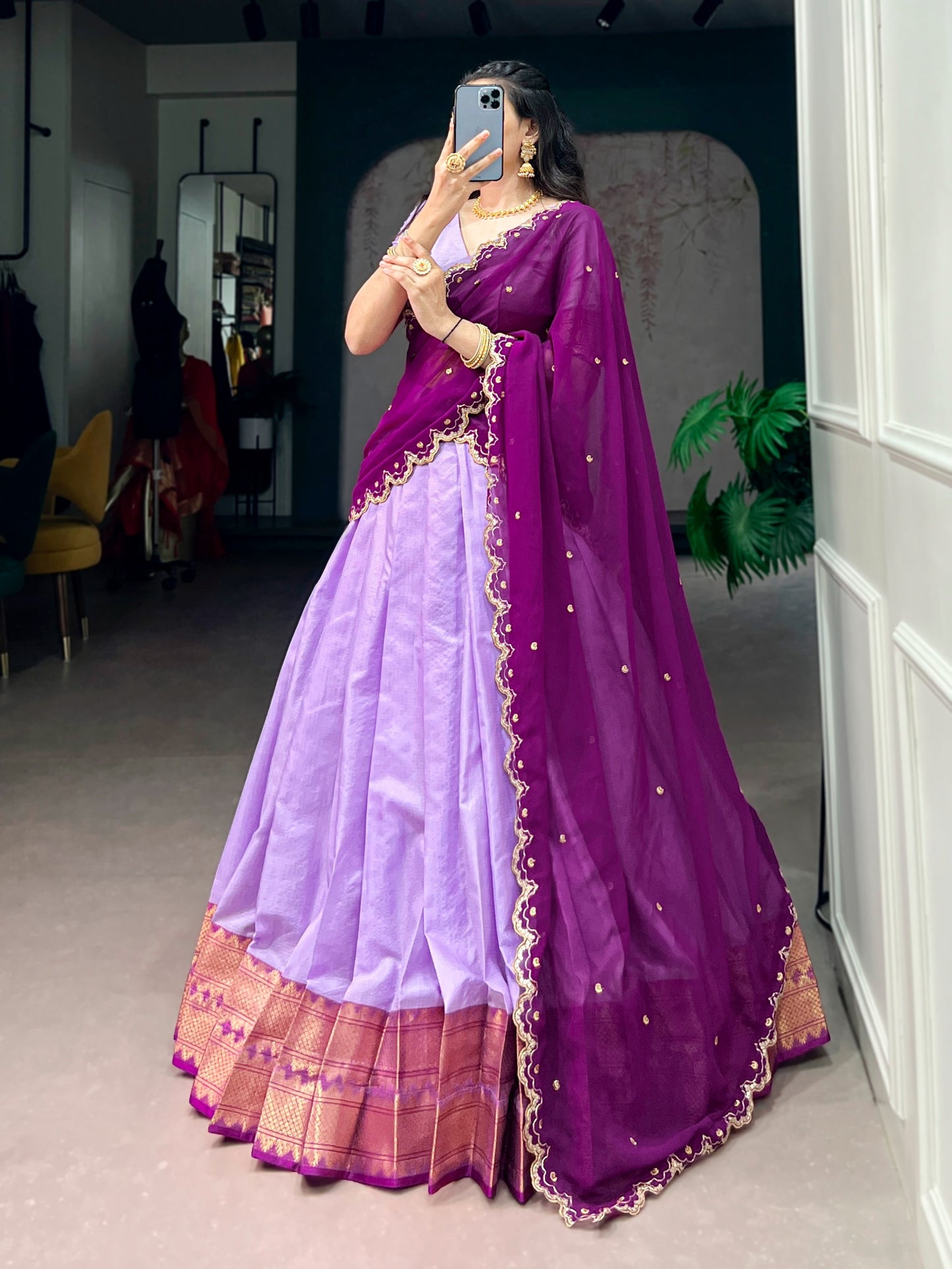 Traditional halfsarees