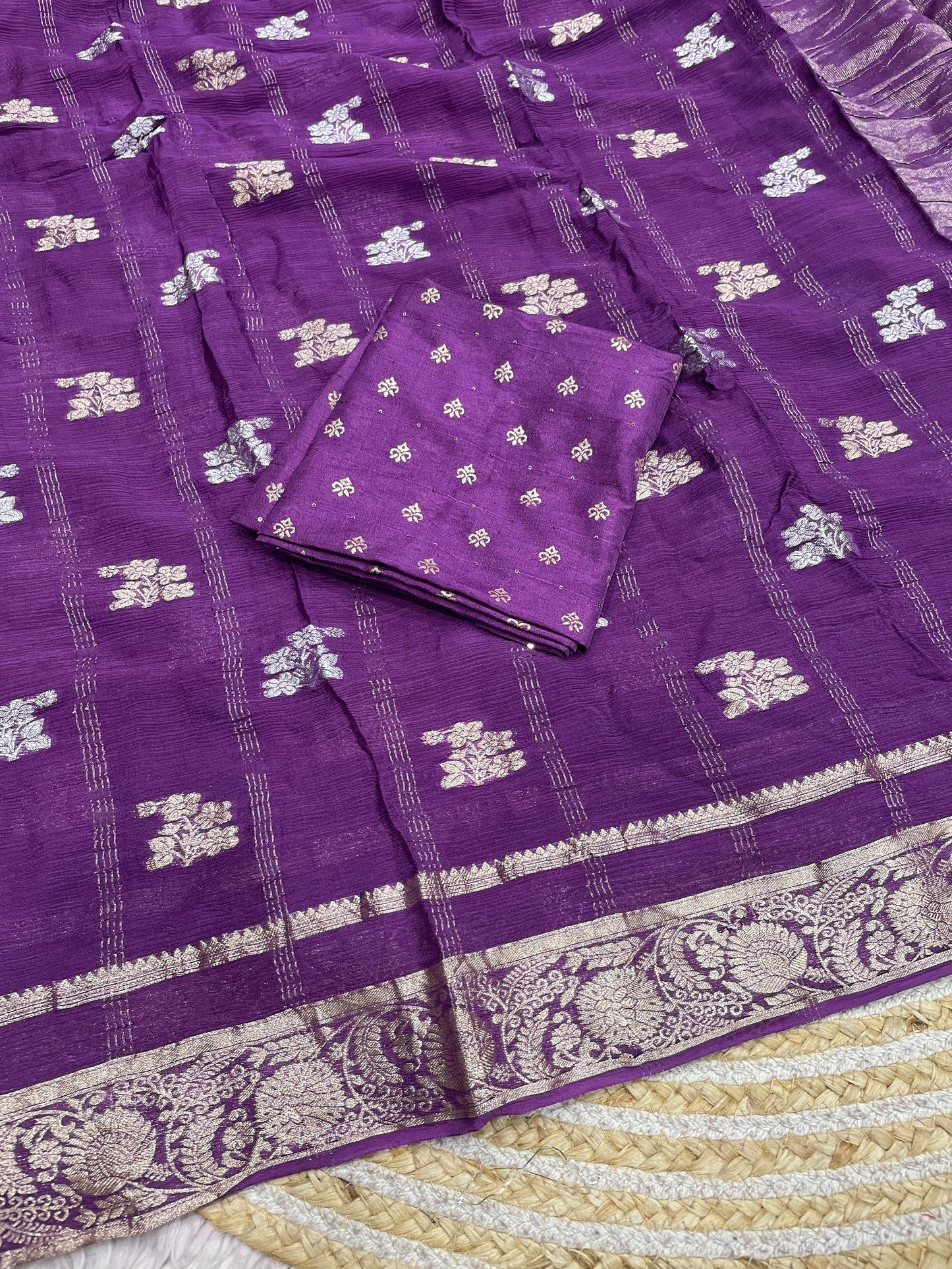 Pure soft chiffon silk saree