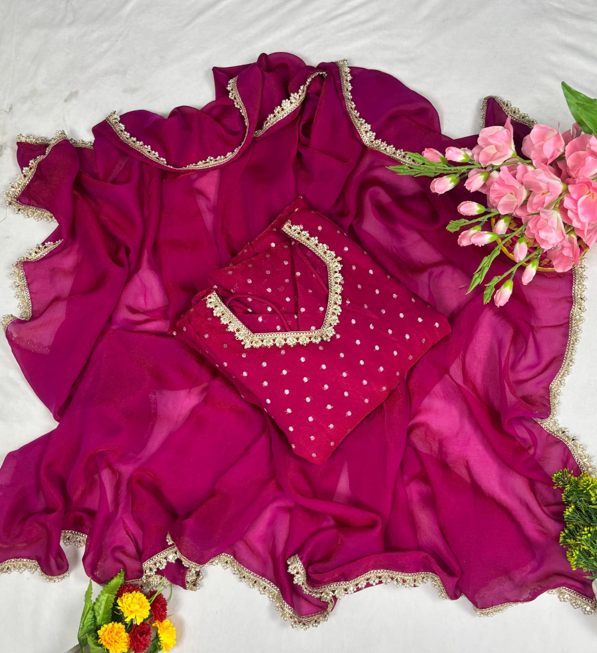 Party wear gown with duppata