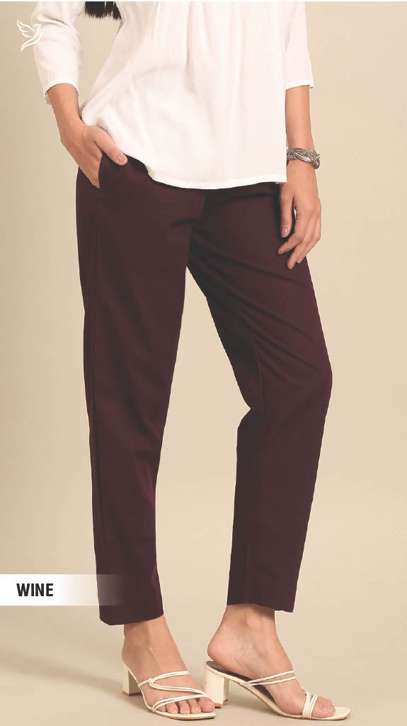 Cotton Straight Cut Pants