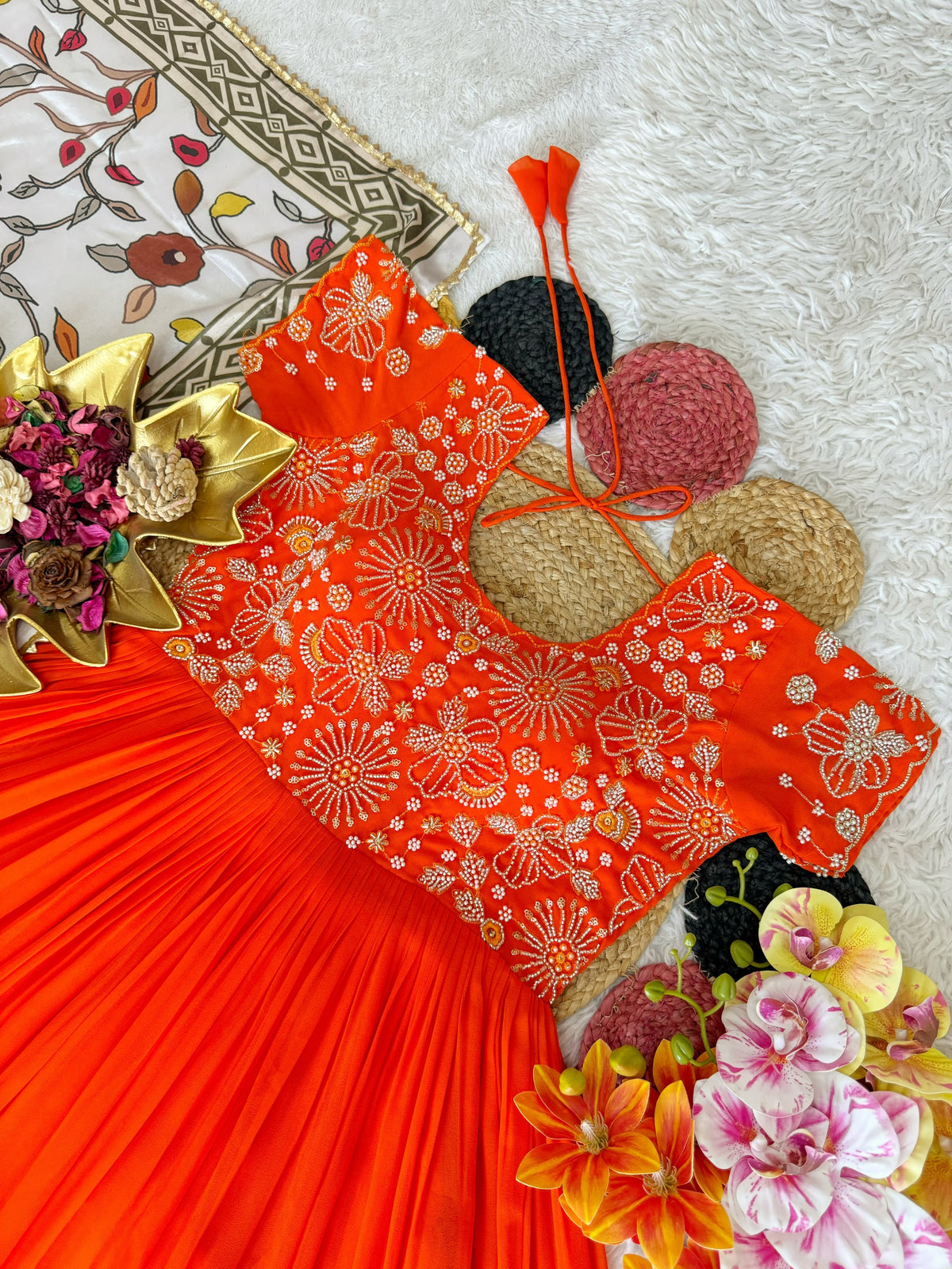 Maggam work Anarkali with duppatta
