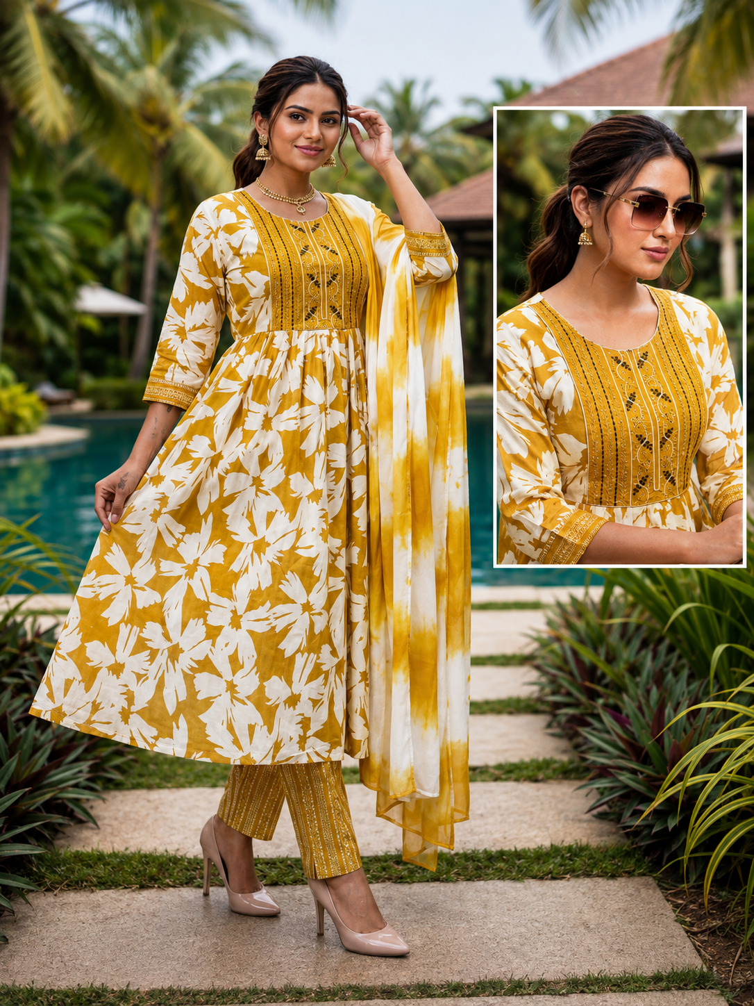 Umbrella cut 3-piece sets