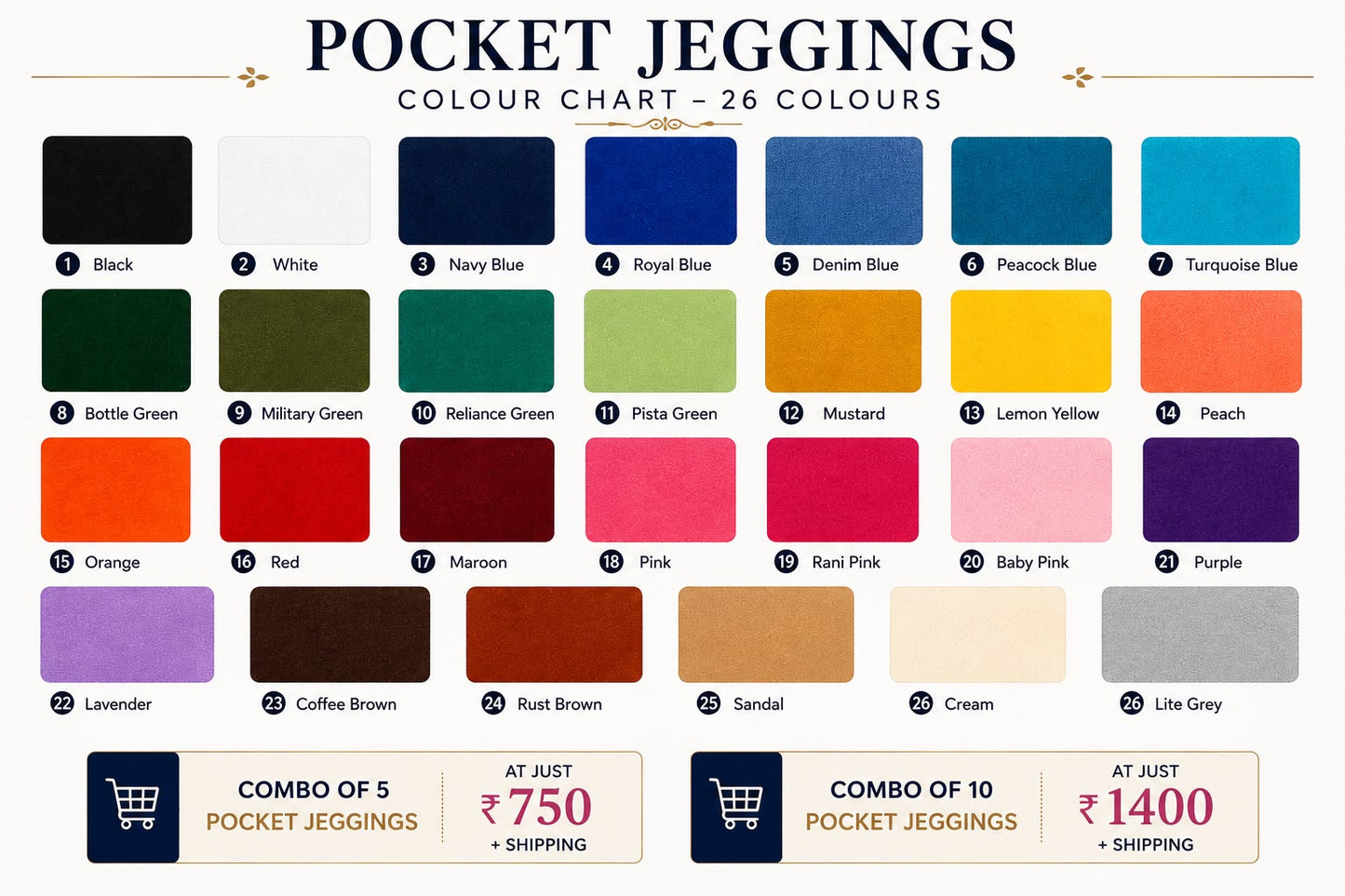 Pocket Jeggings Combo