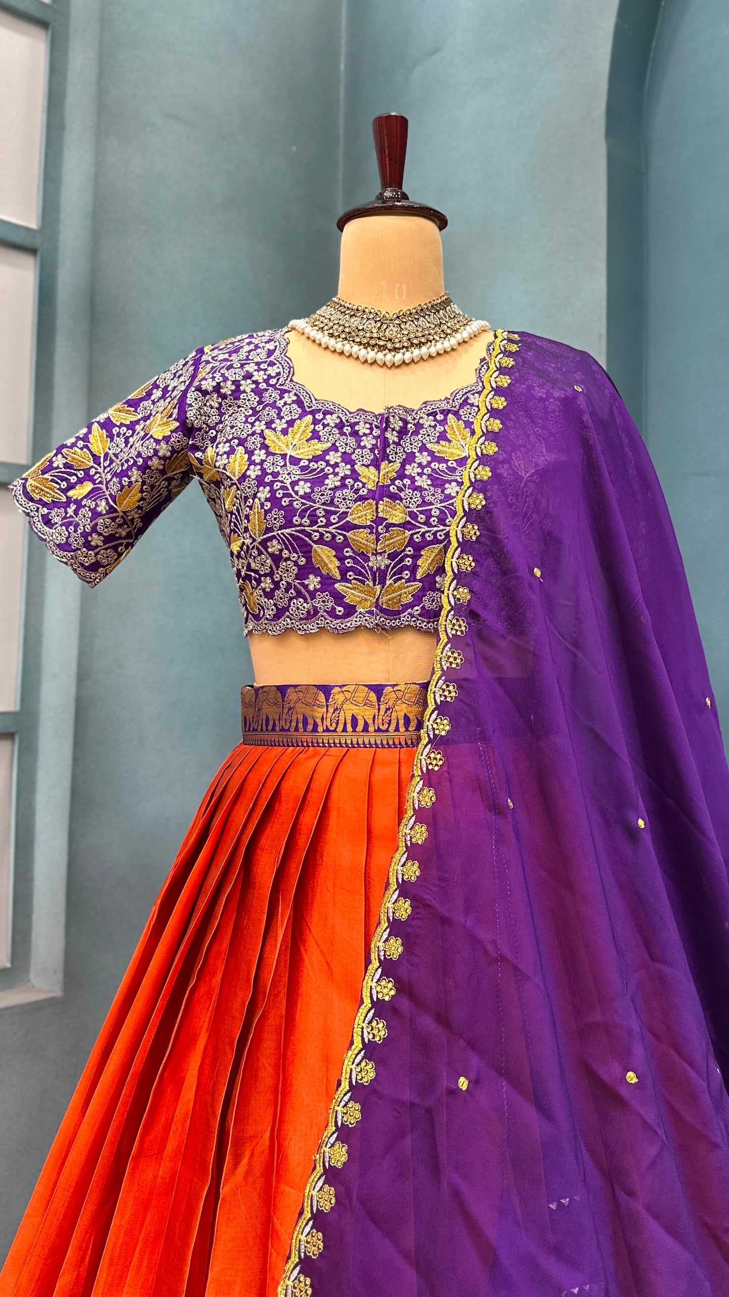 Embroidery fully stitched lehenga