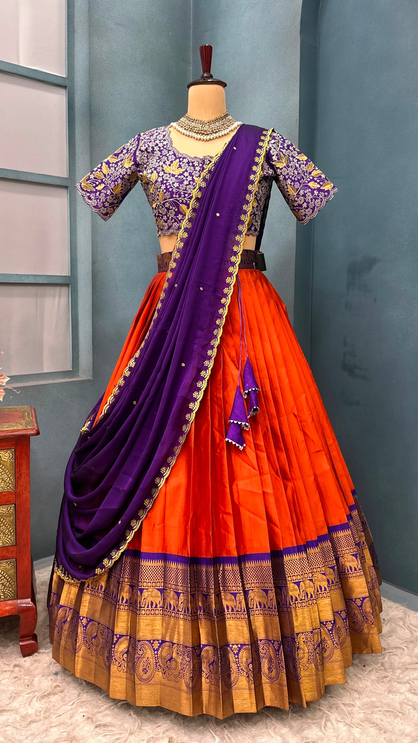 Embroidery fully stitched lehenga
