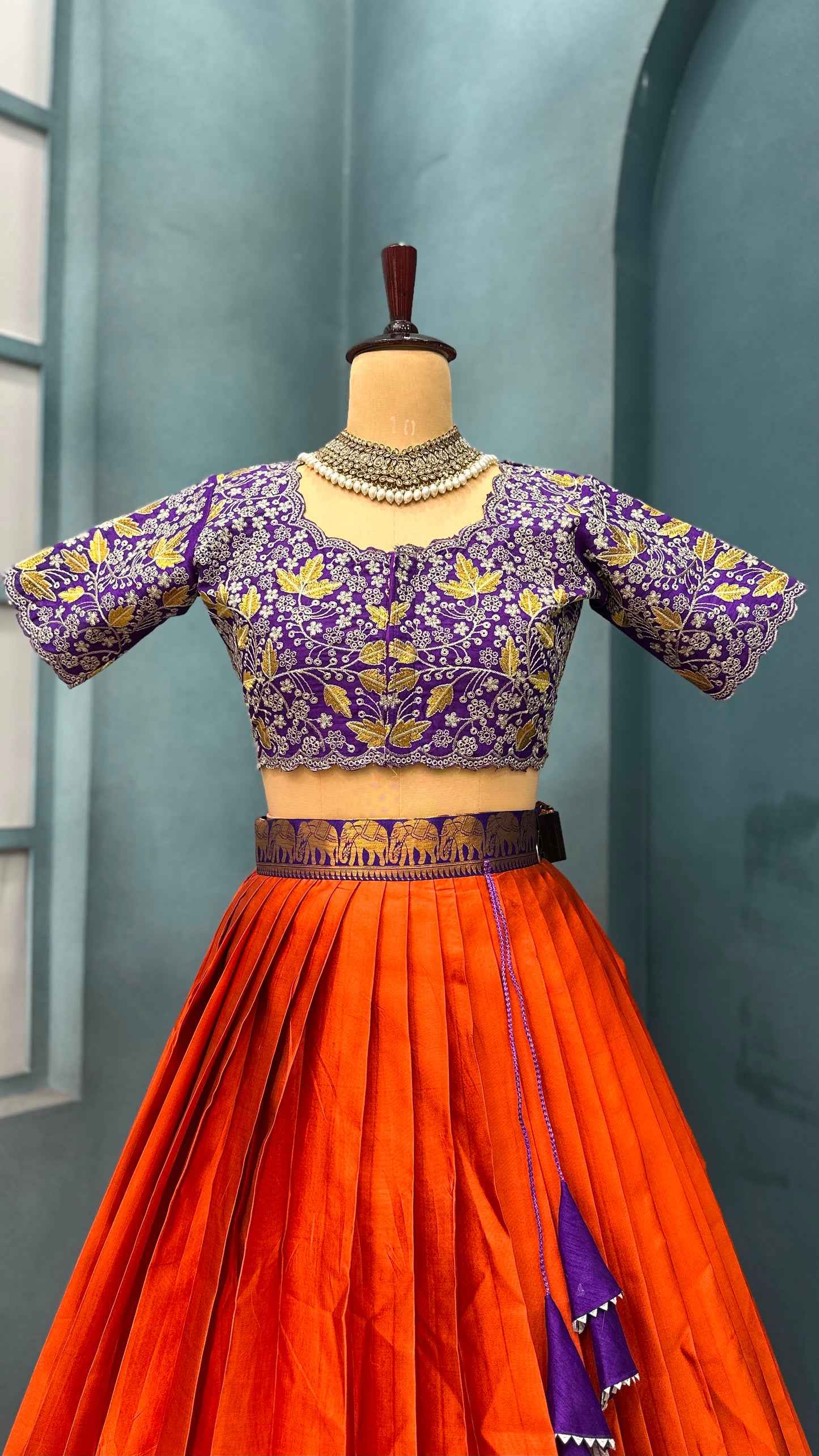 Embroidery fully stitched lehenga