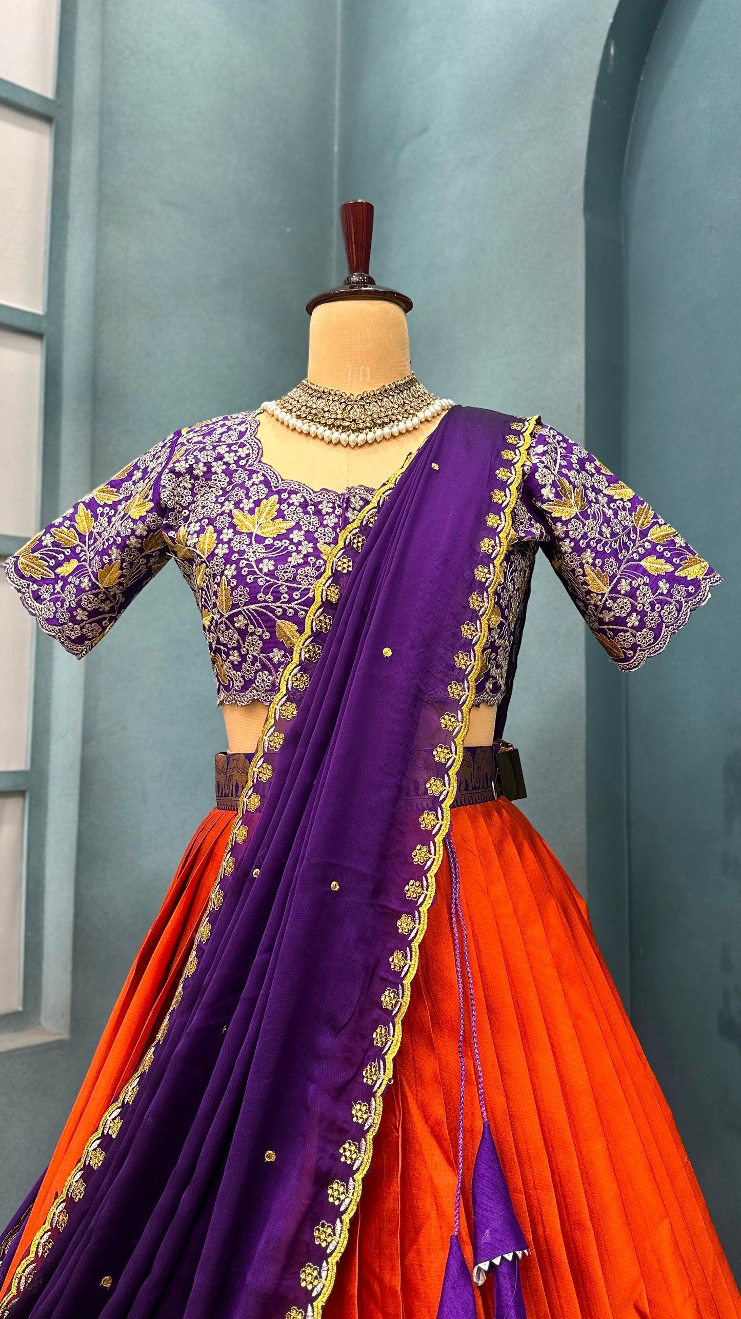 Embroidery fully stitched lehenga