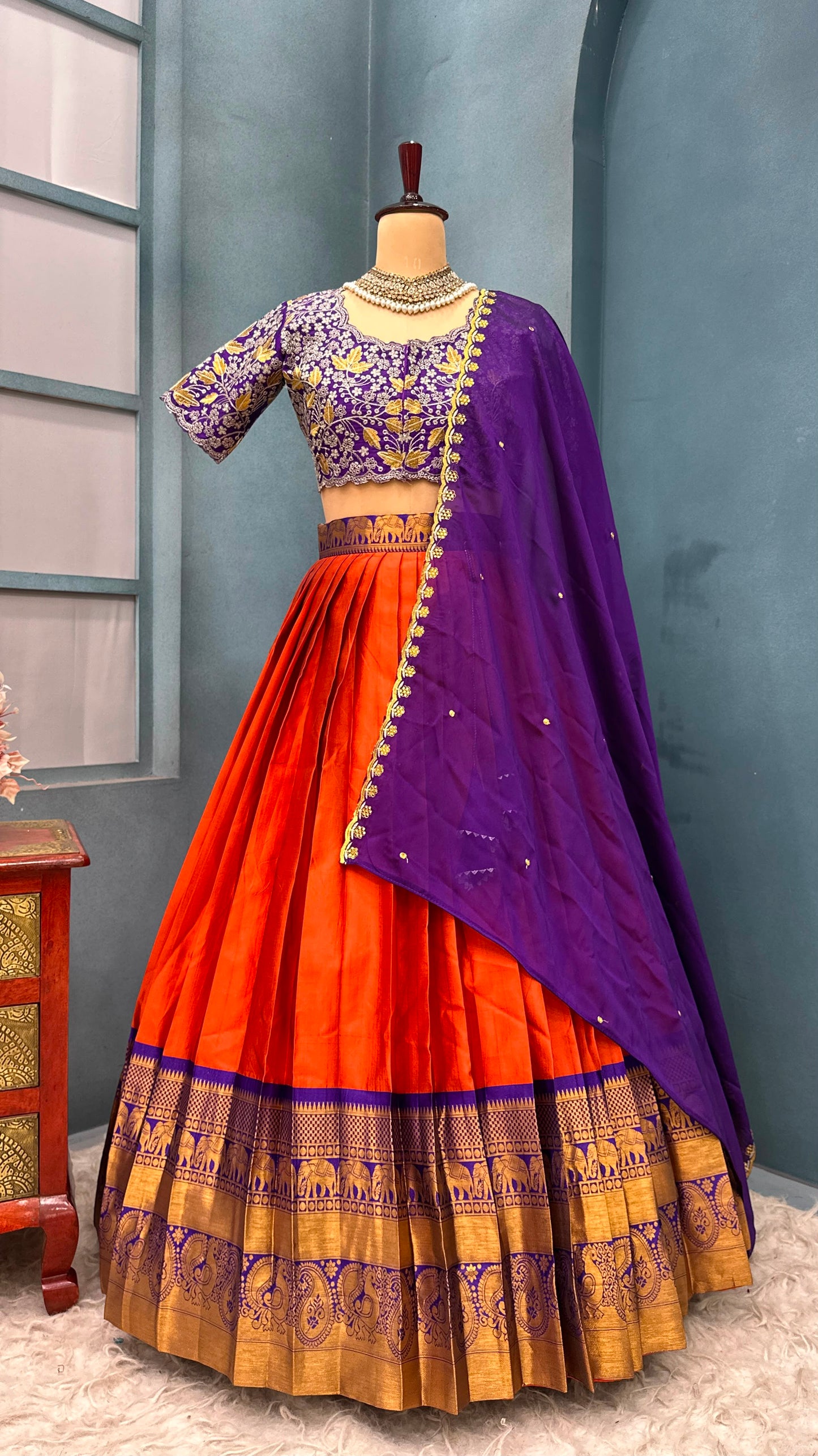 Embroidery fully stitched lehenga
