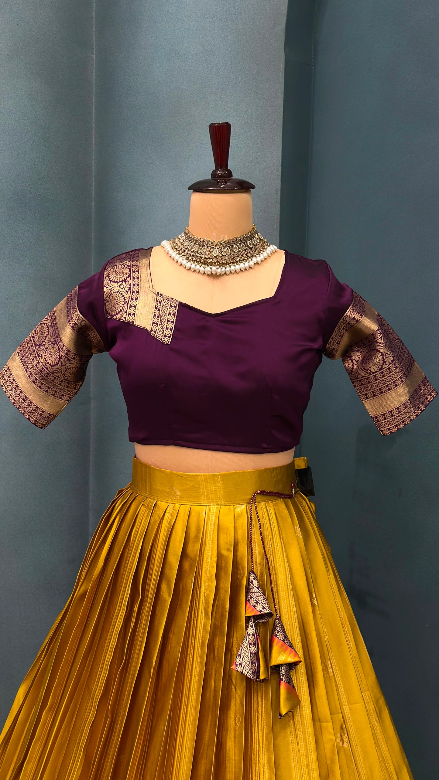 kanjivaram fully stitched halfsaree