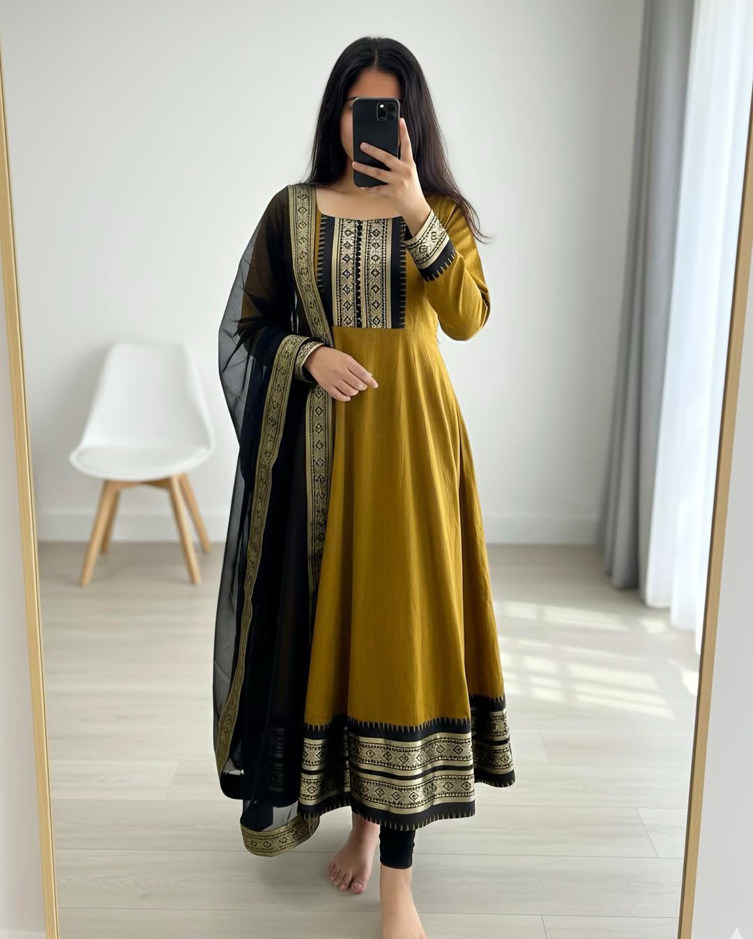 Pure silk cotton Kurti  set