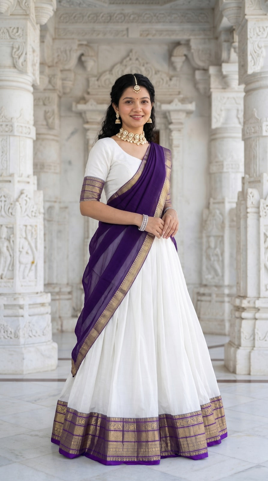 vintage kanjivaram unstitched lehenga