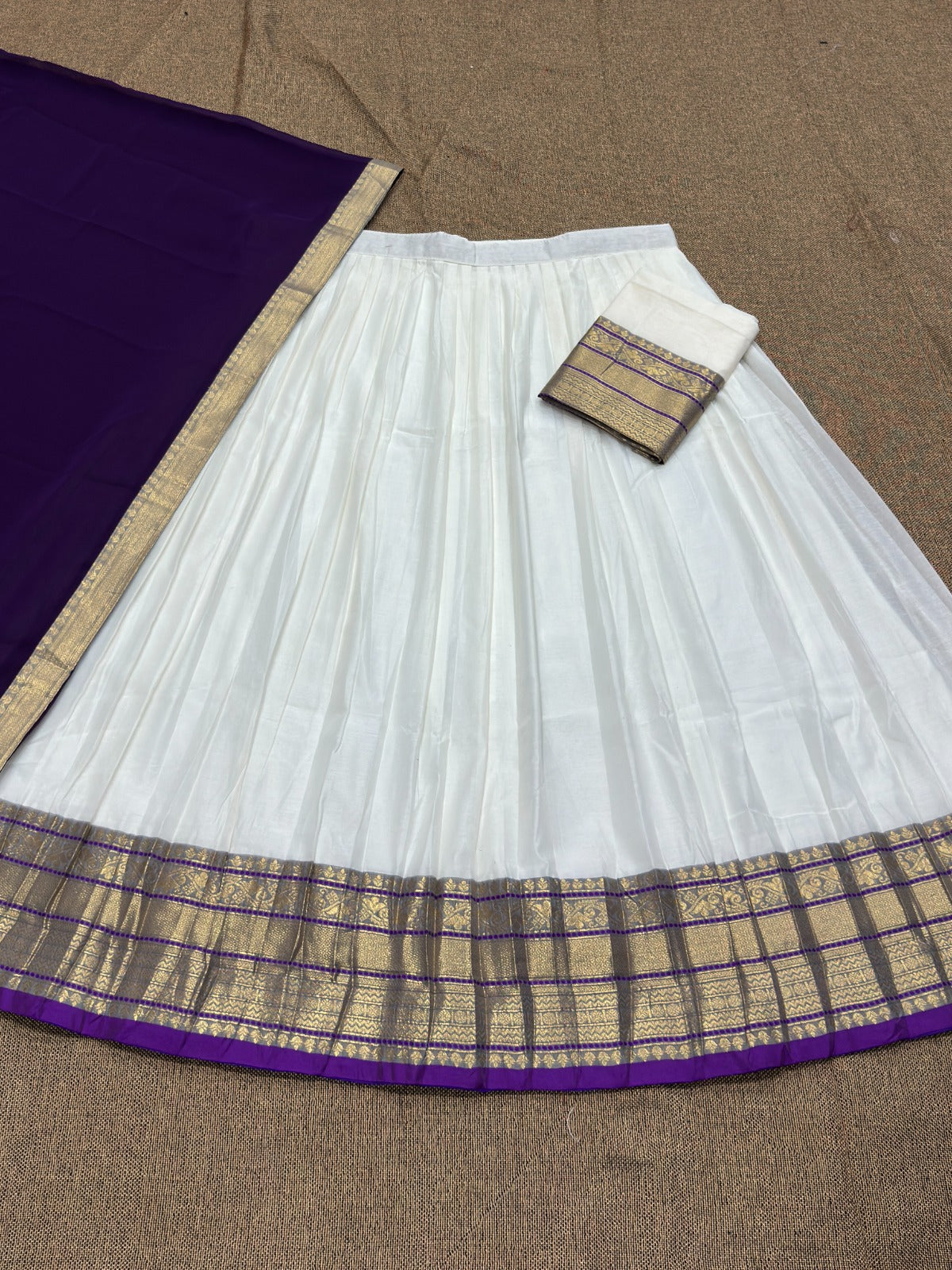 vintage kanjivaram unstitched lehenga