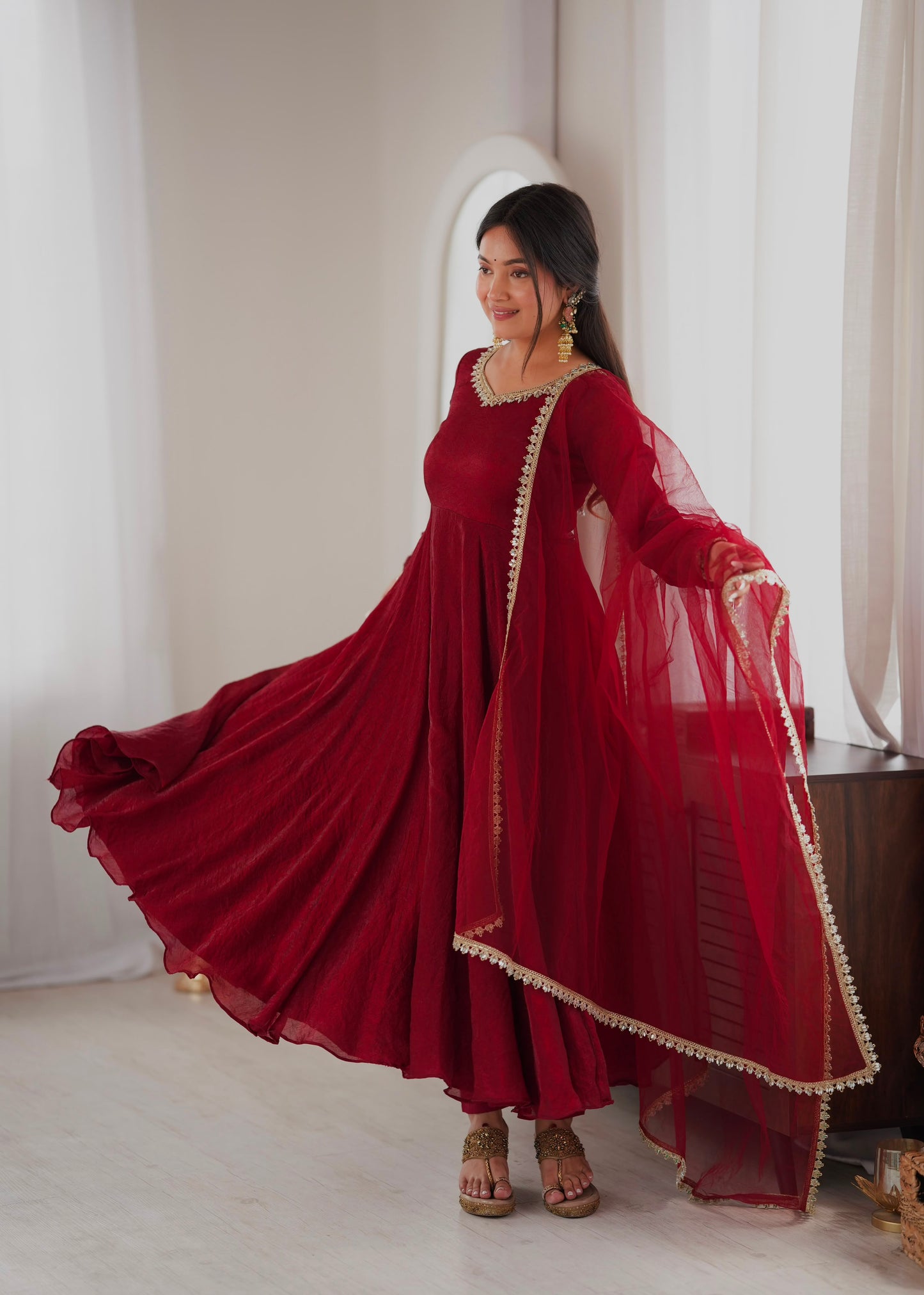 Anarkali with duppatta