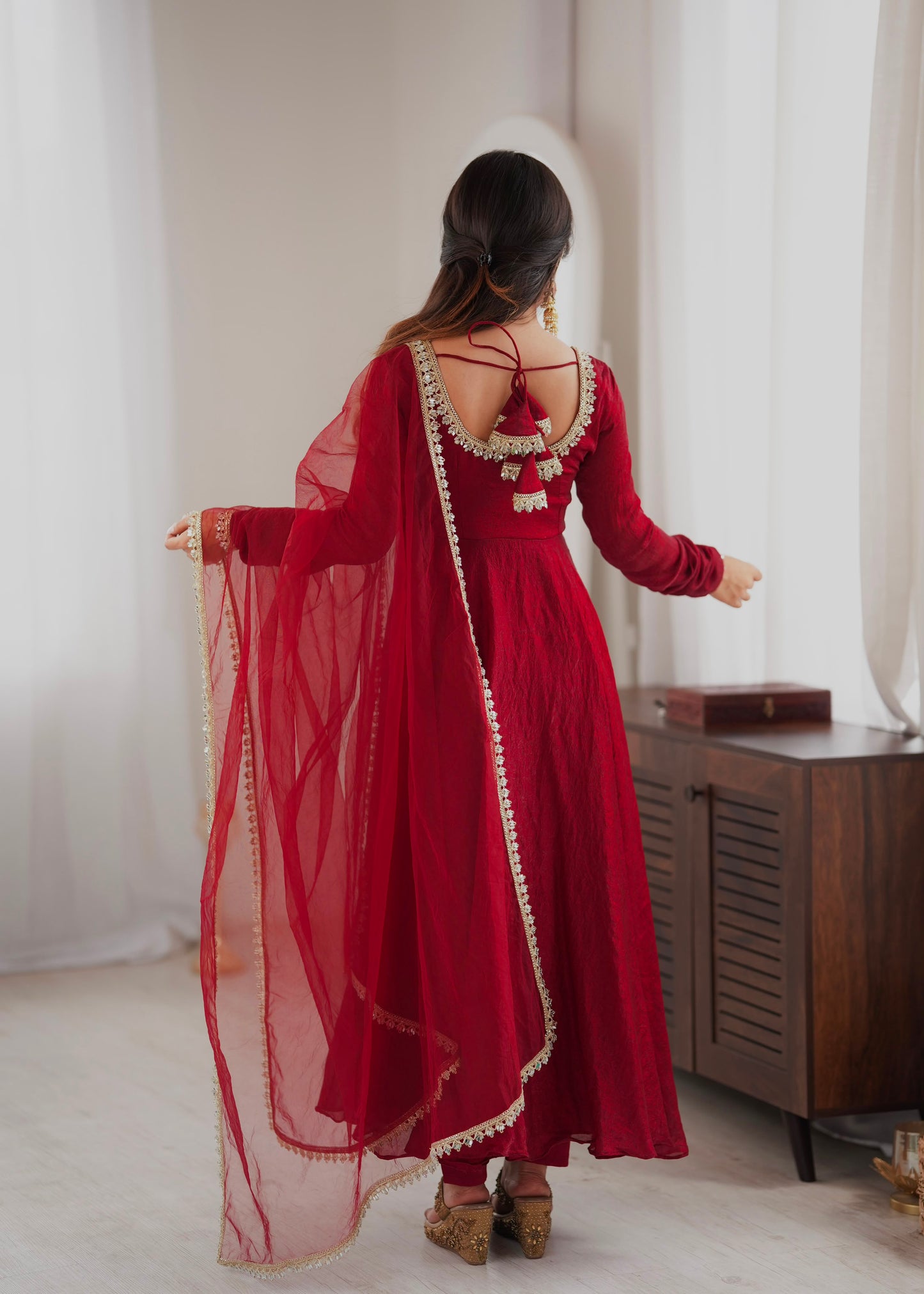 Anarkali with duppatta