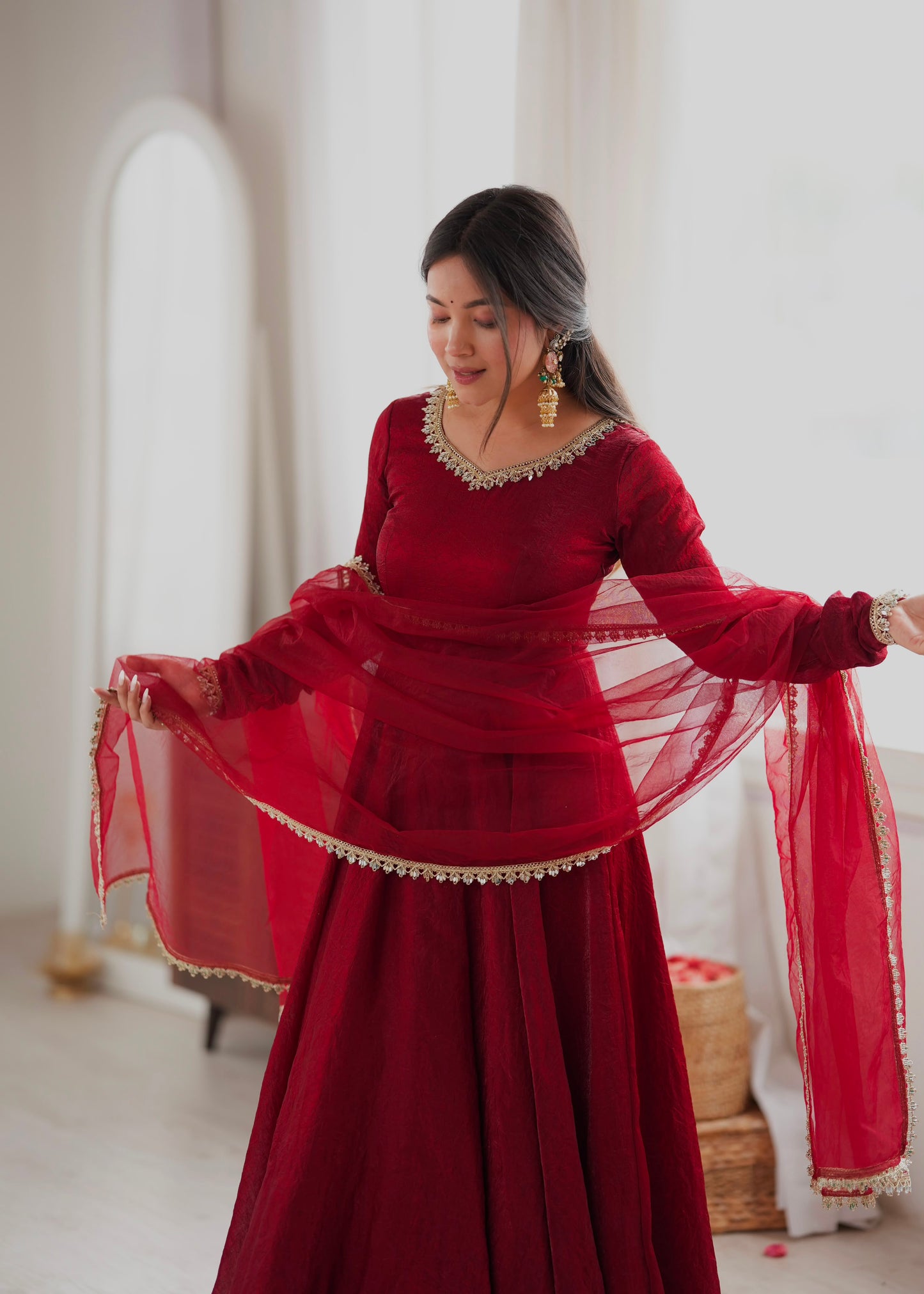 Anarkali with duppatta