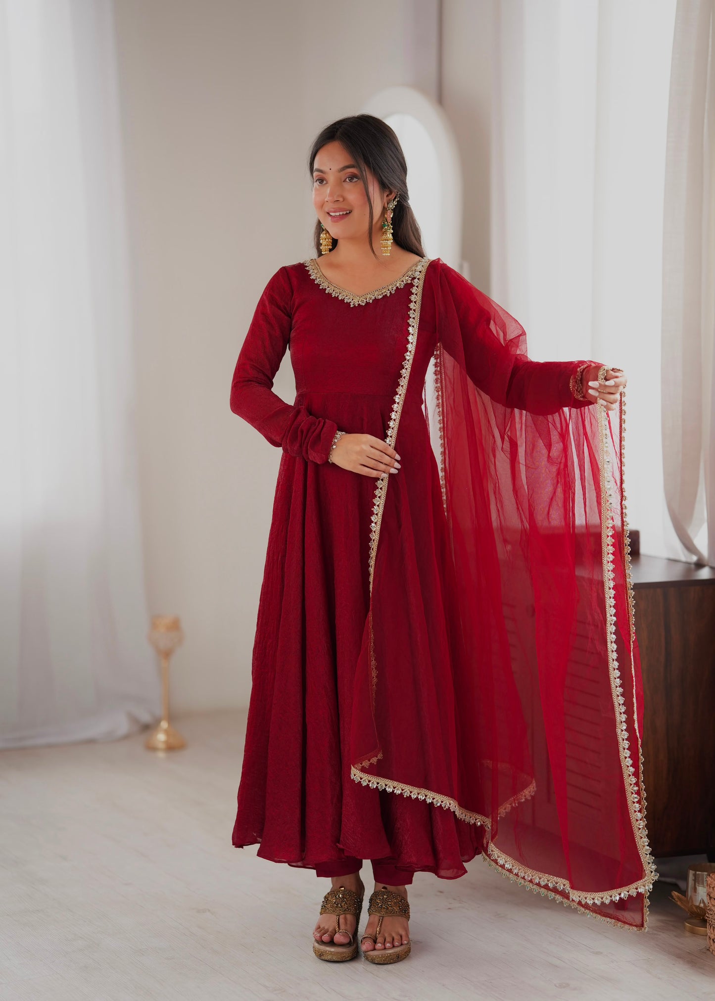 Anarkali with duppatta