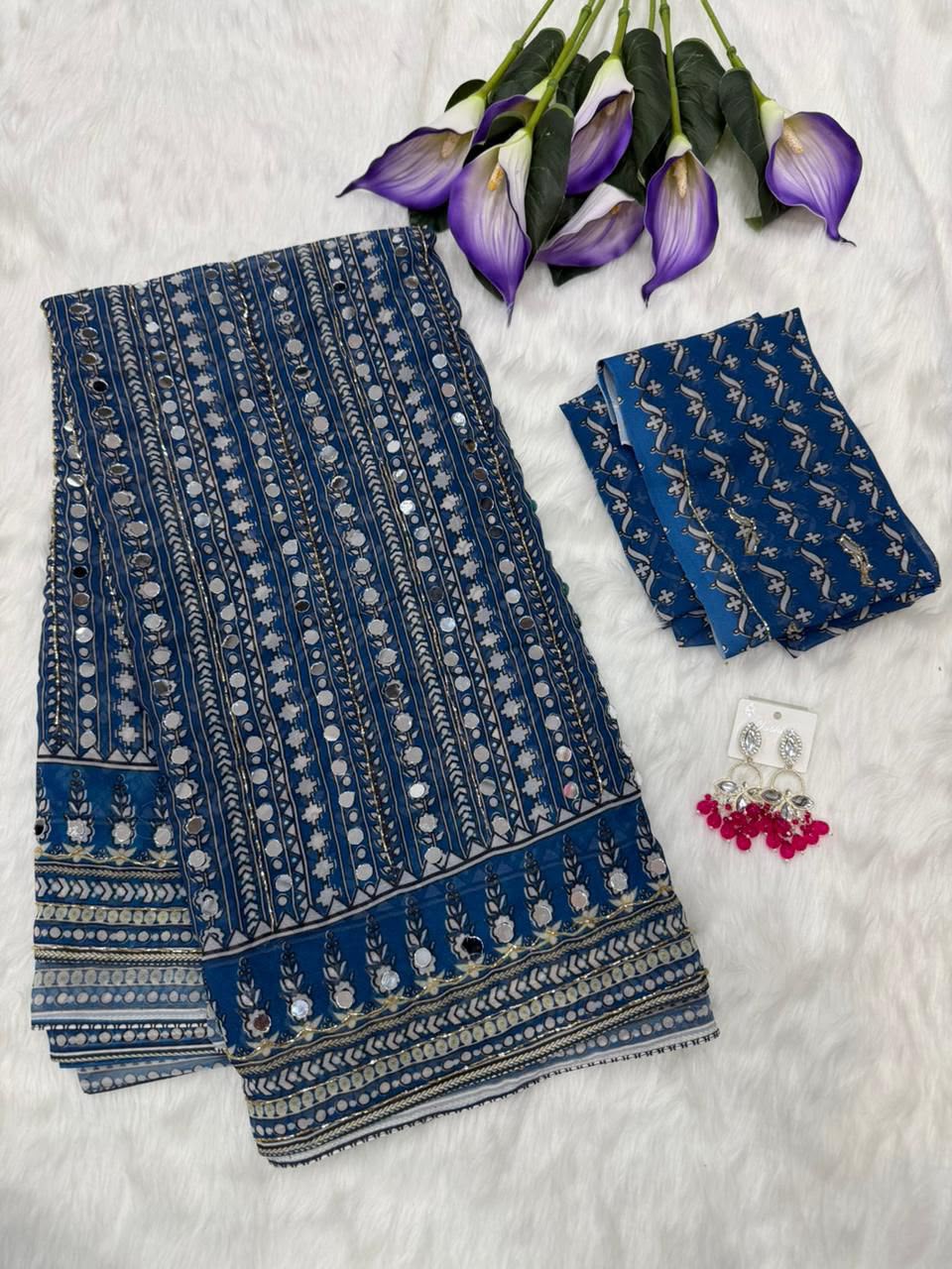 Designer partywear sarees