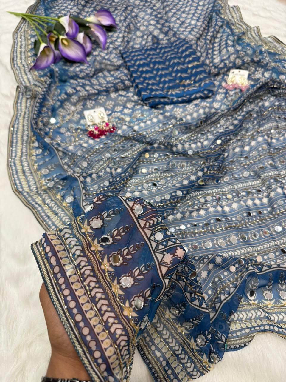 Designer partywear sarees