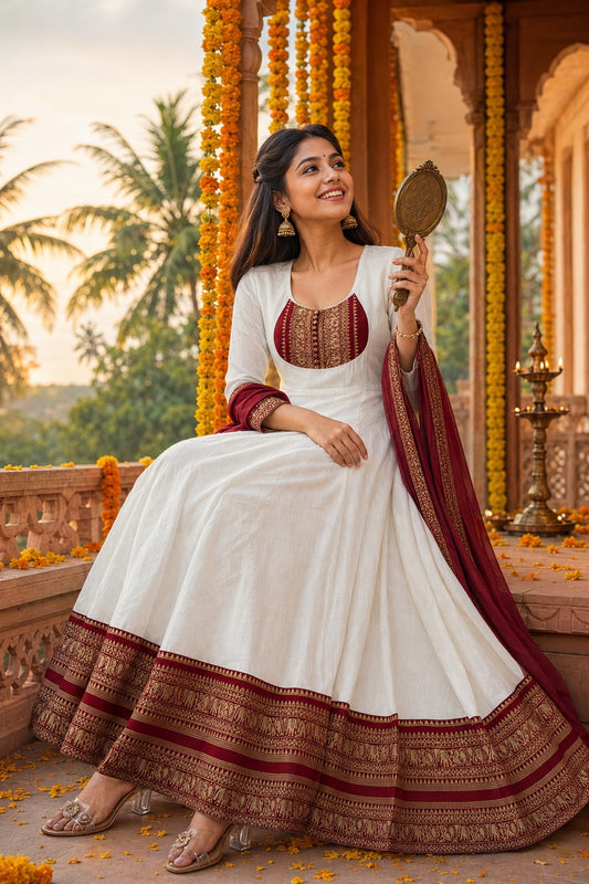 Anarkali with duppatta