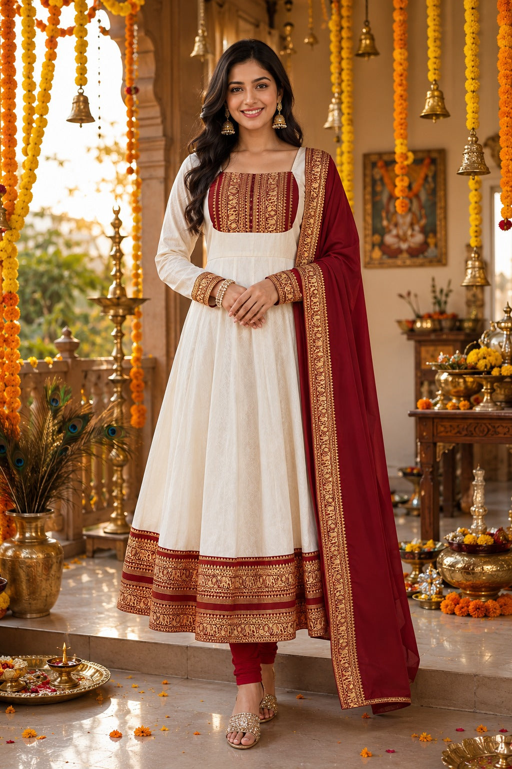 Anarkali with duppatta