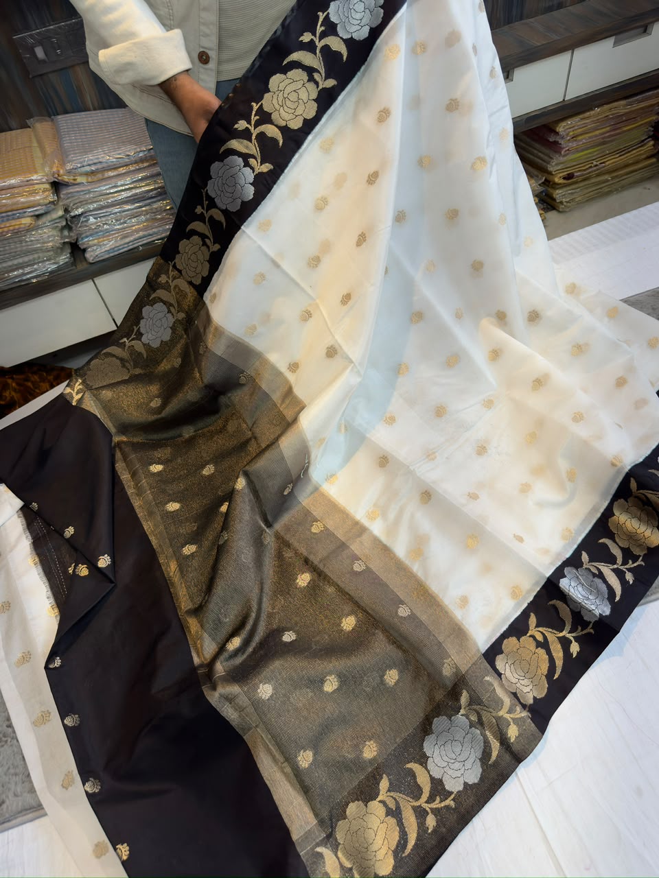 Banaras dupion saree