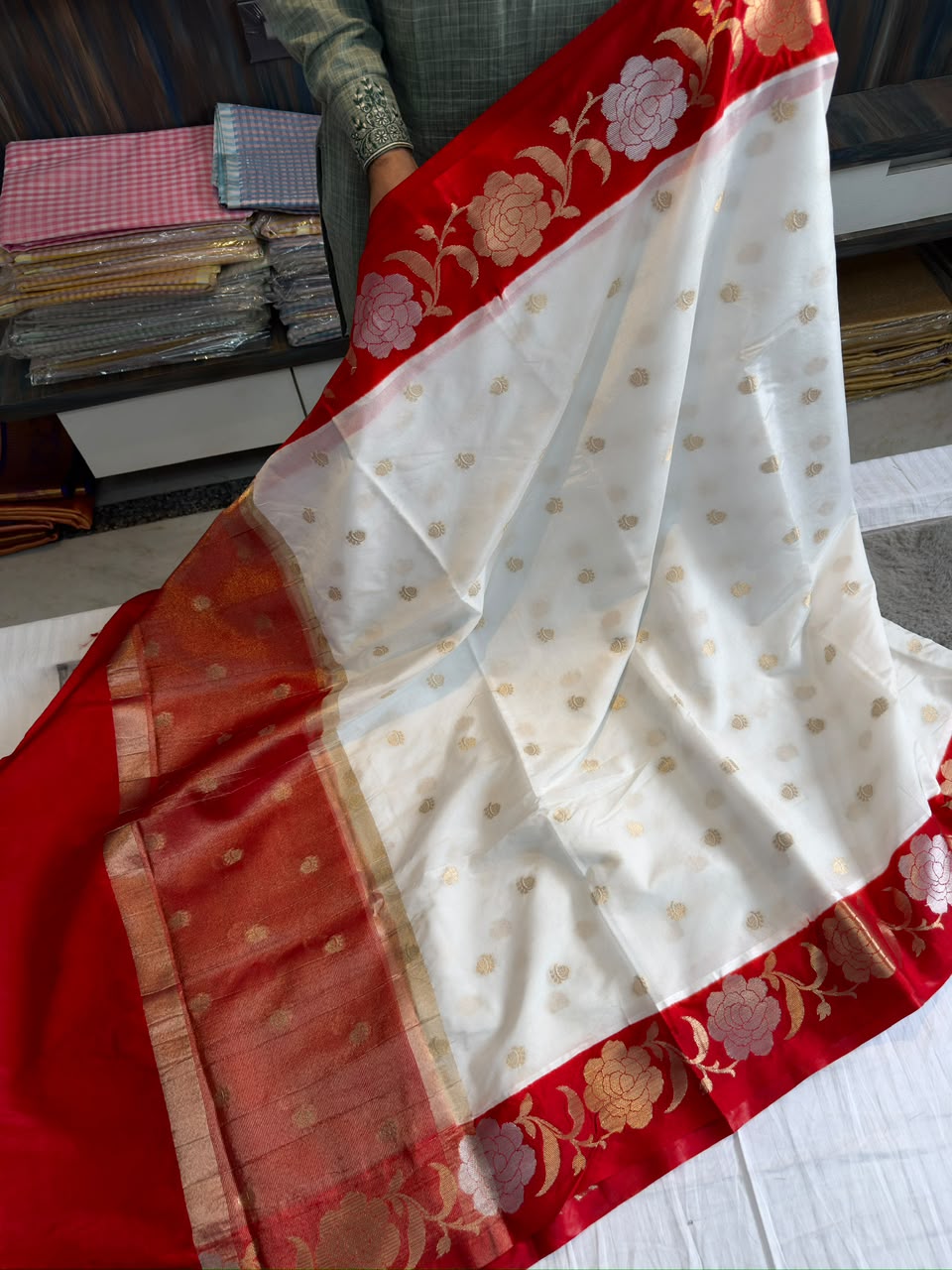 Banaras dupion saree