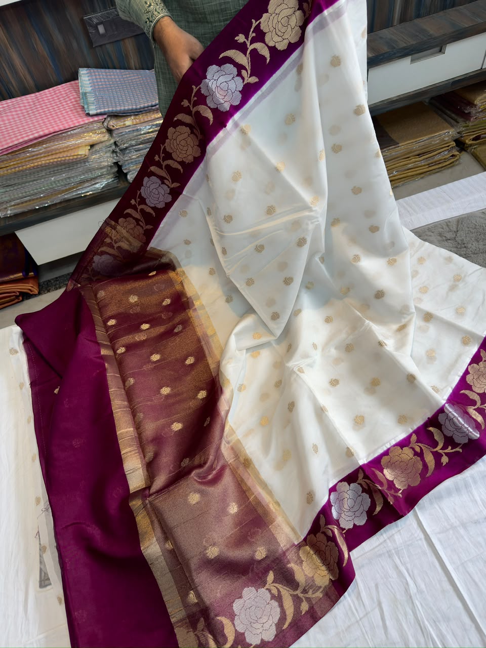 Banaras dupion saree