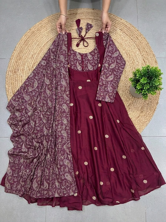 Kalamkari Anarkali with duppatta