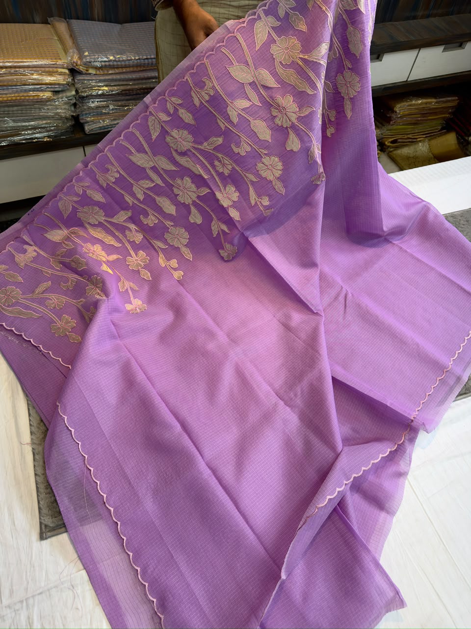 Applique work saree