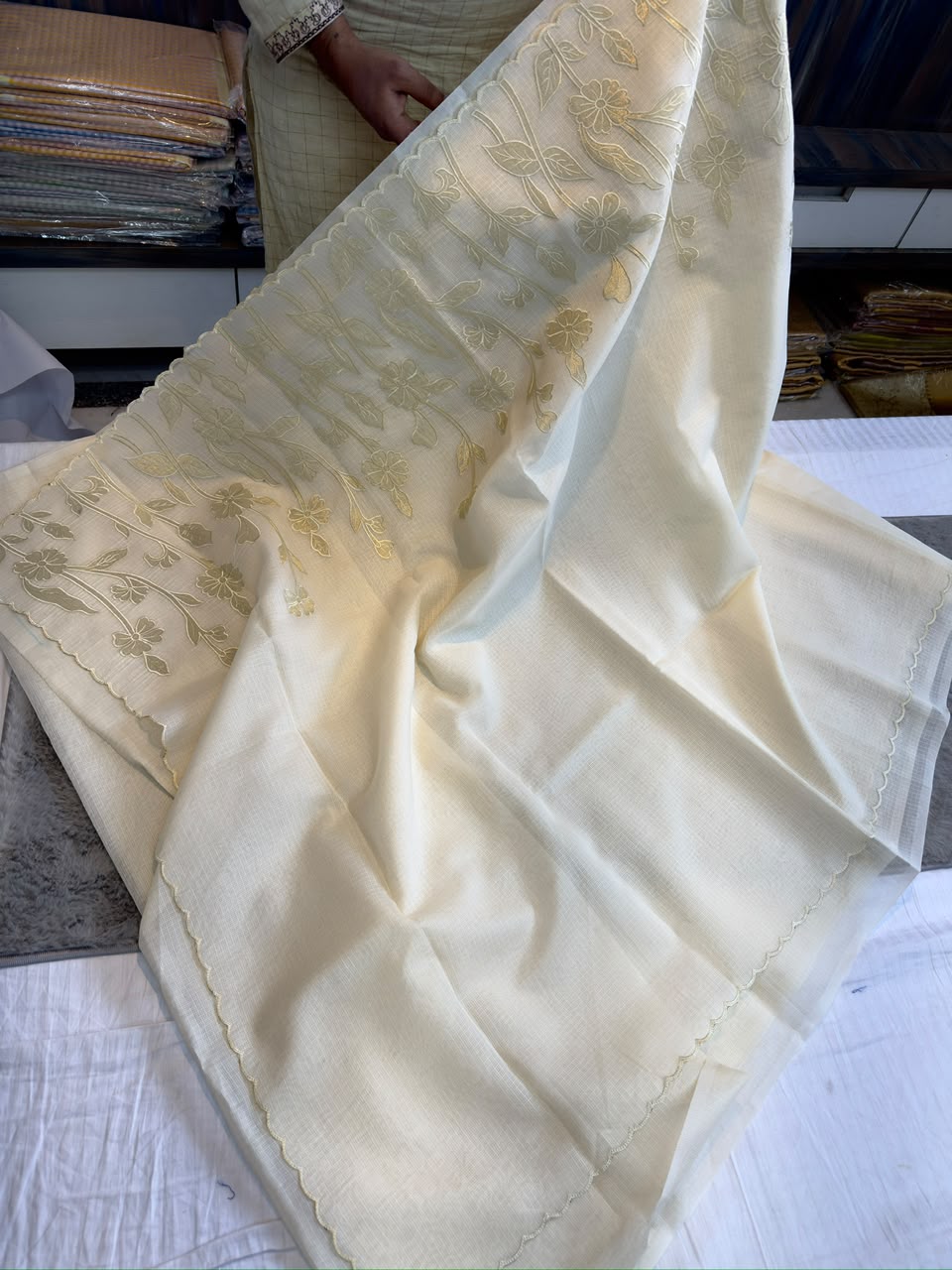 Applique work saree