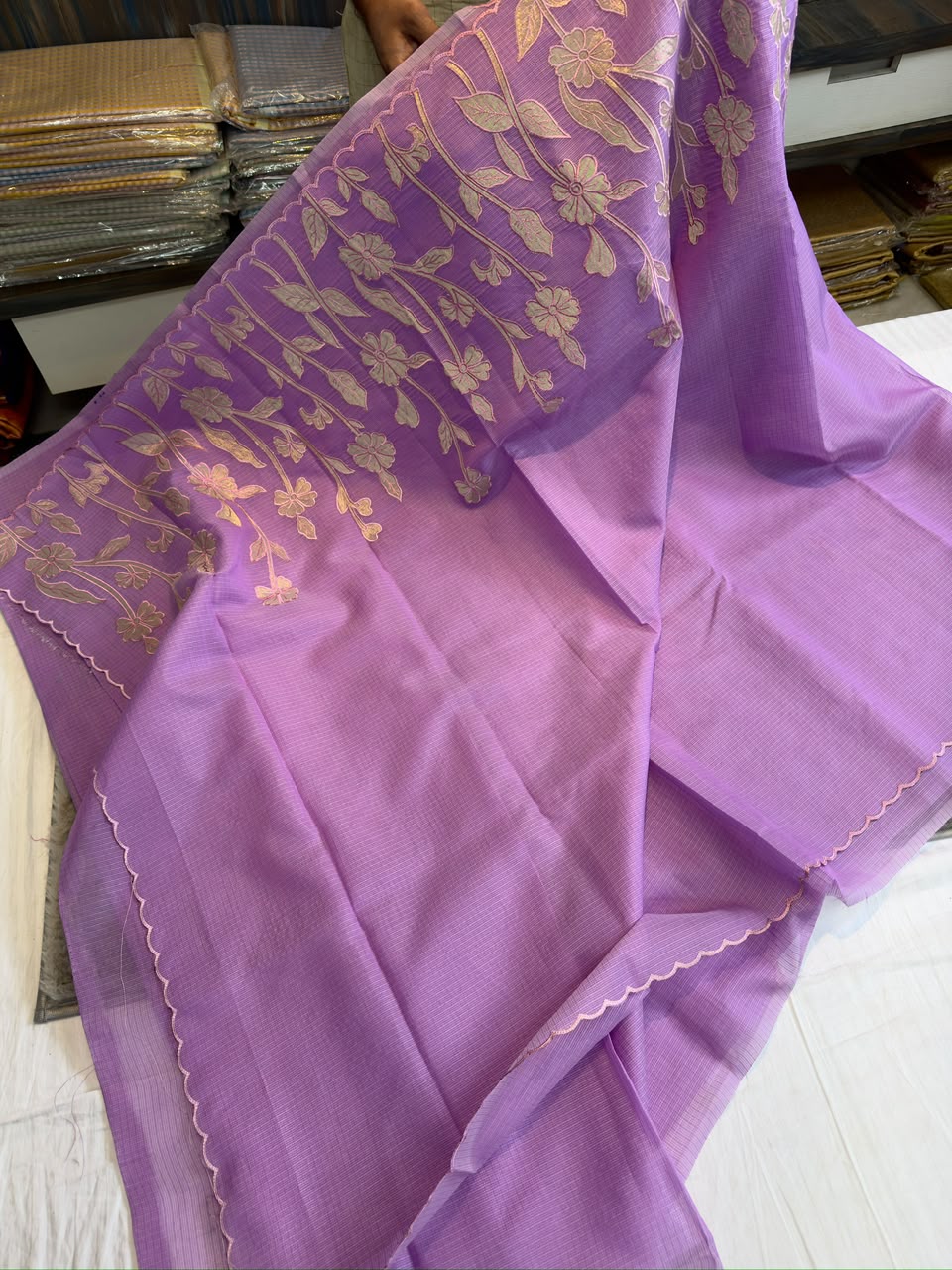 Applique work saree