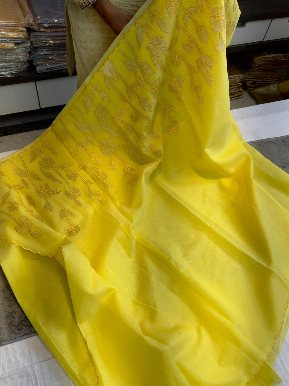 Applique work saree
