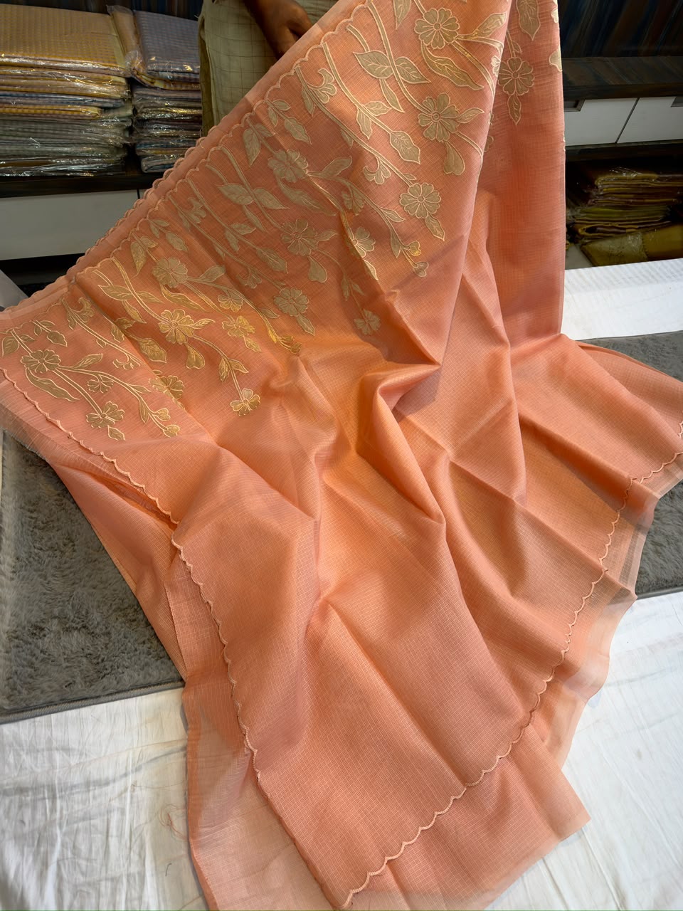 Applique work saree