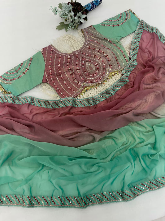 Embroidery chiffon sarees
