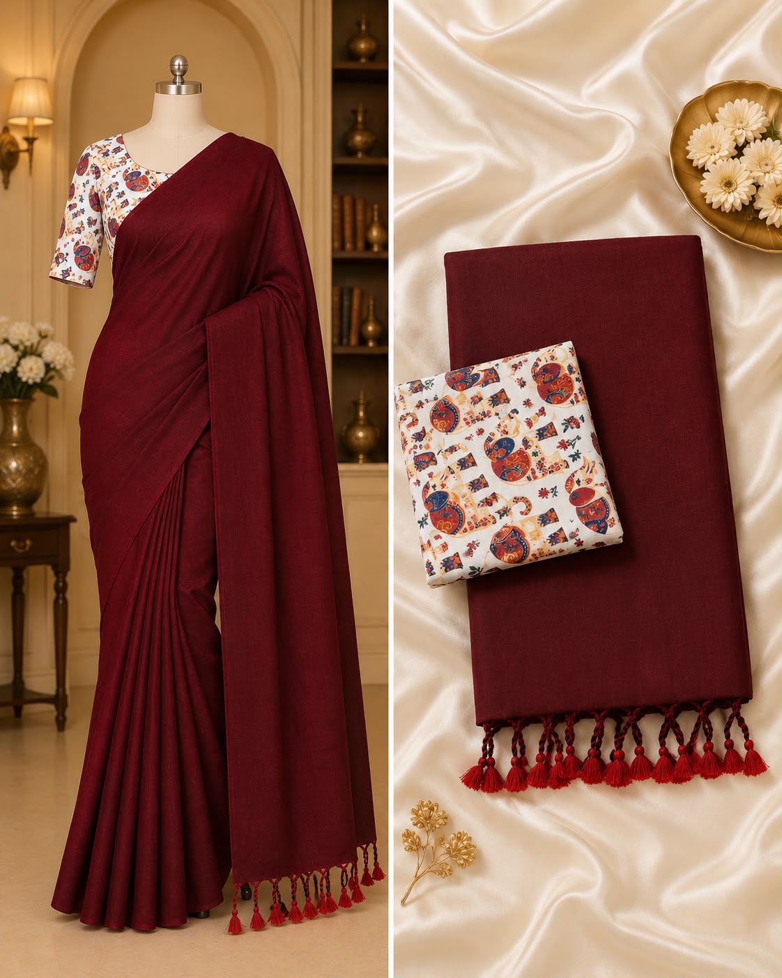 Khadin cotton saree