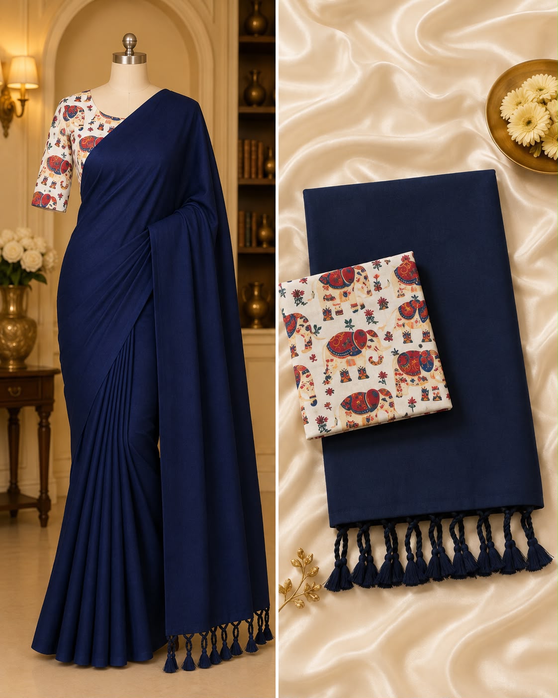 Khadin cotton saree