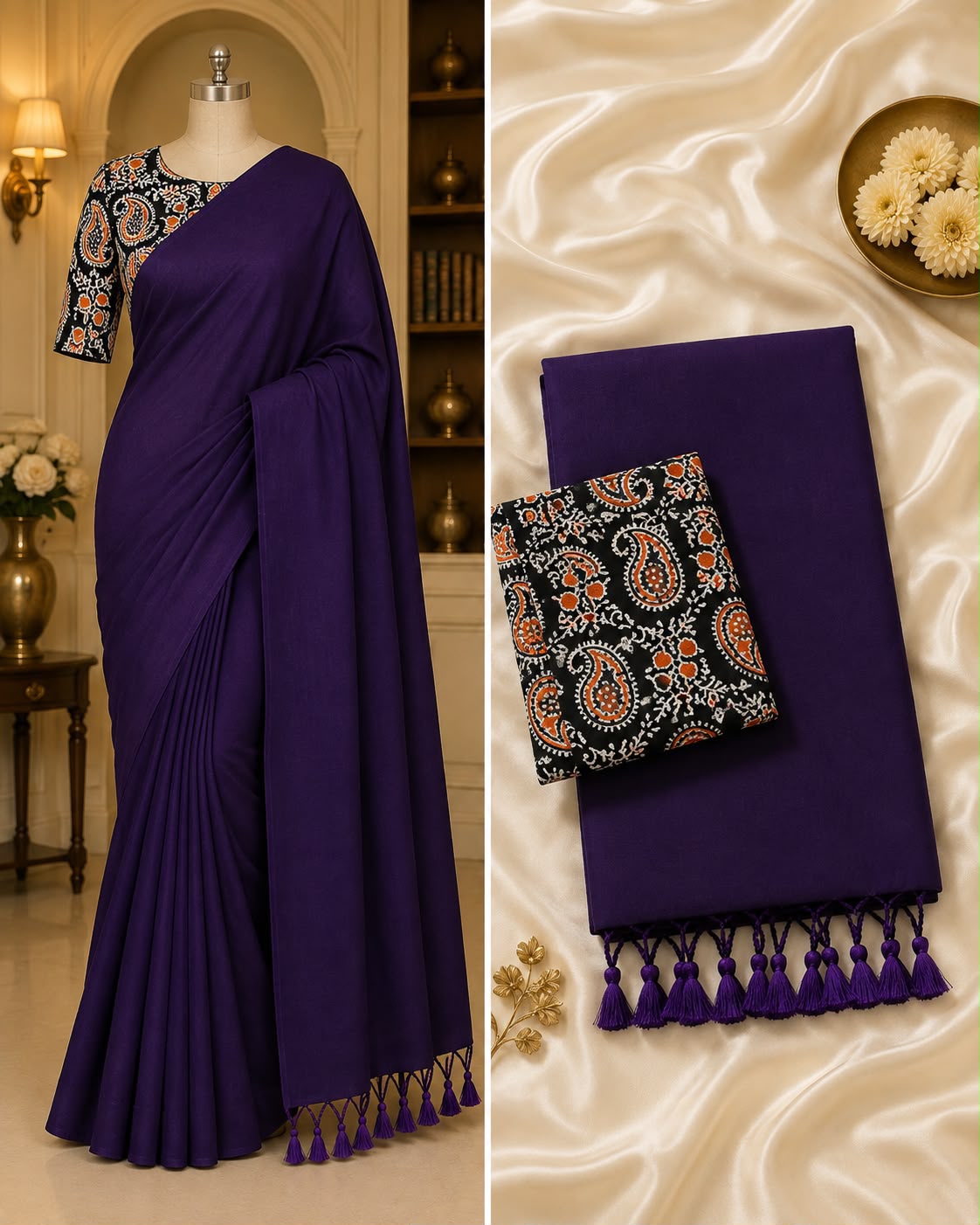 Khadin cotton saree