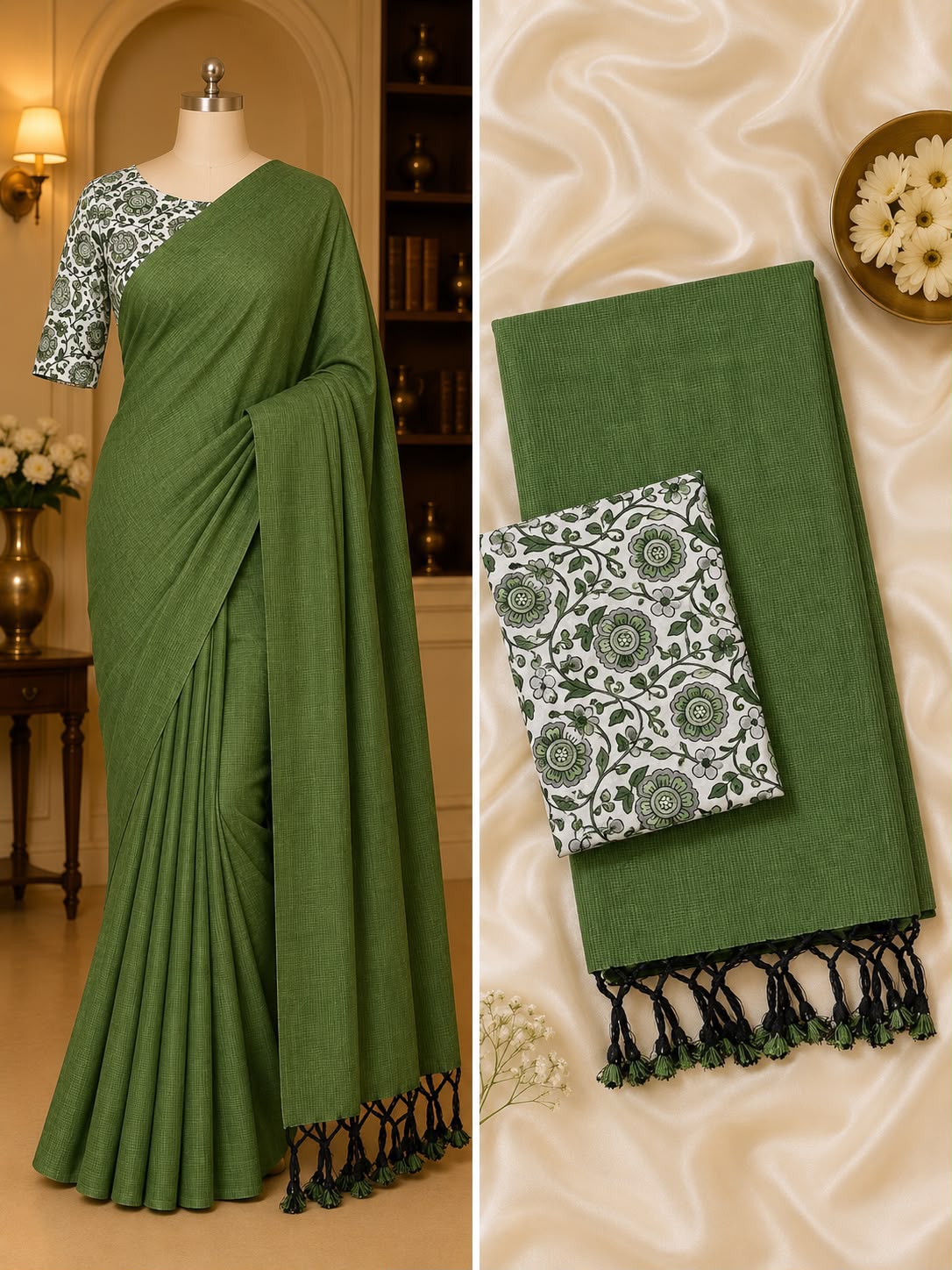 Khadin cotton saree