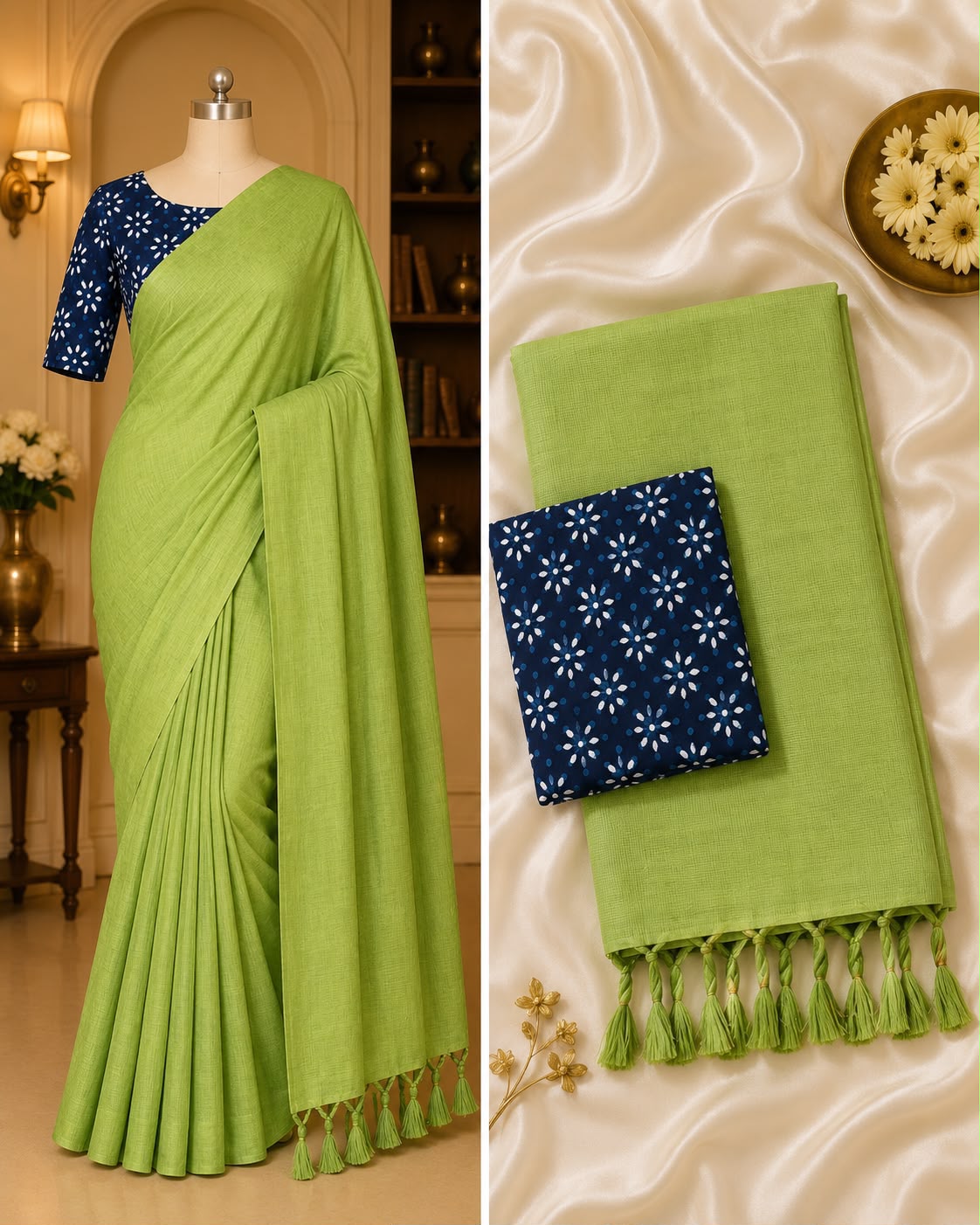 Khadin cotton saree