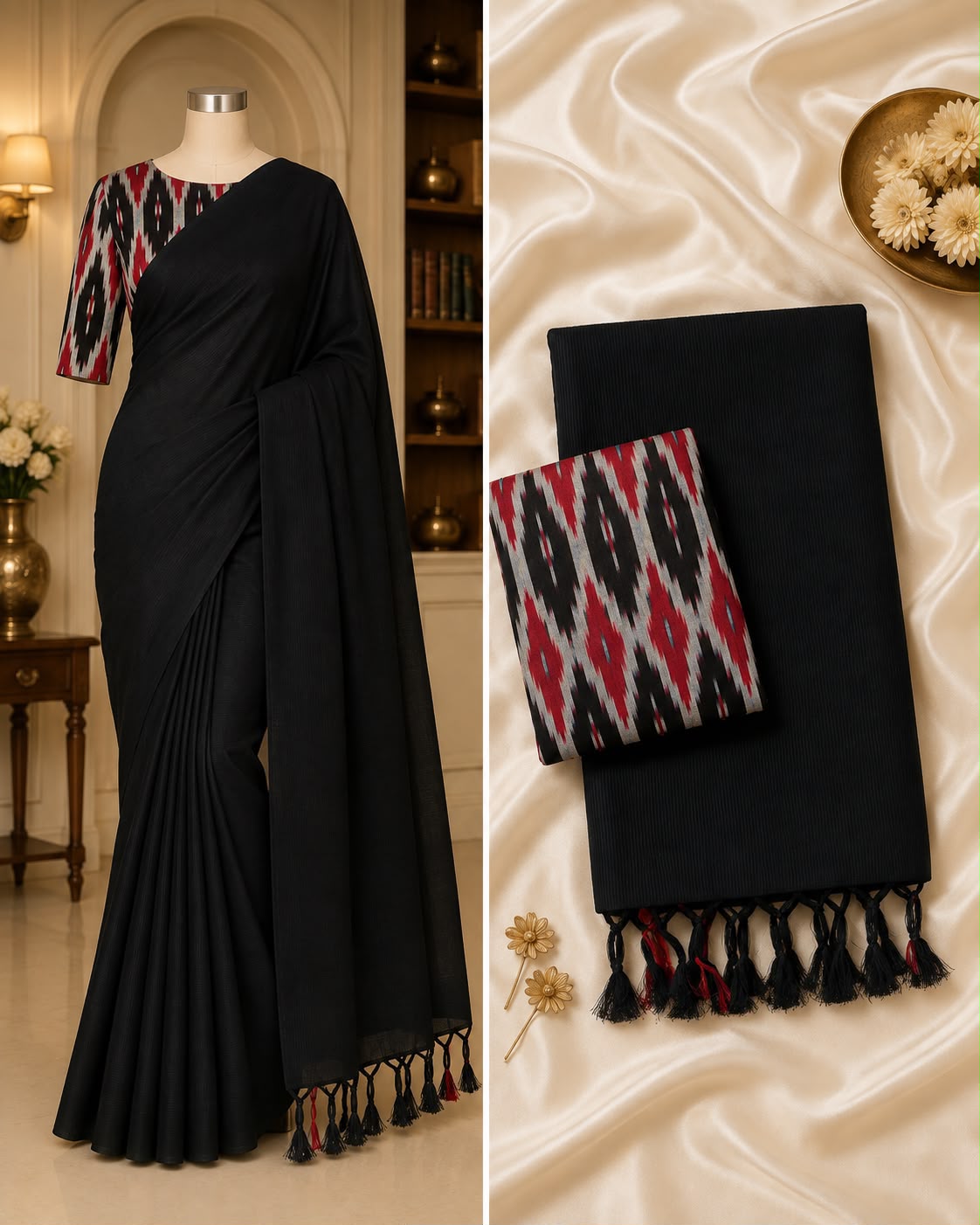 Khadin cotton saree