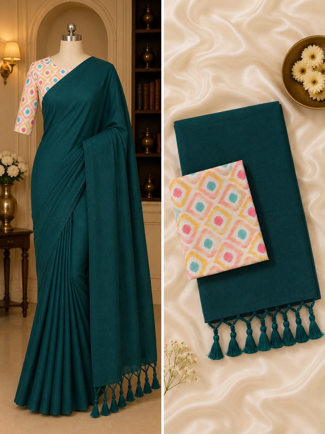 Khadin cotton saree