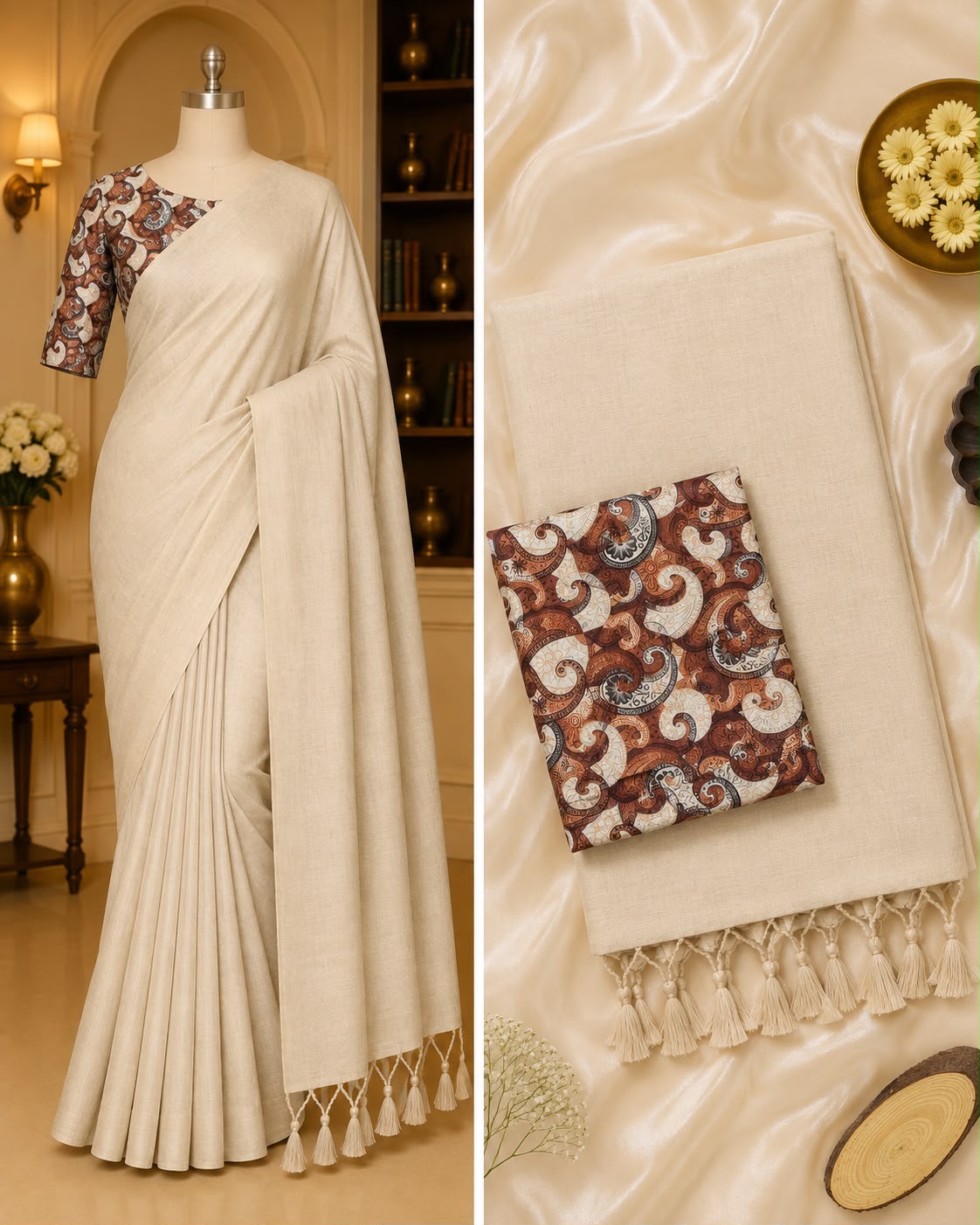 Khadin cotton saree