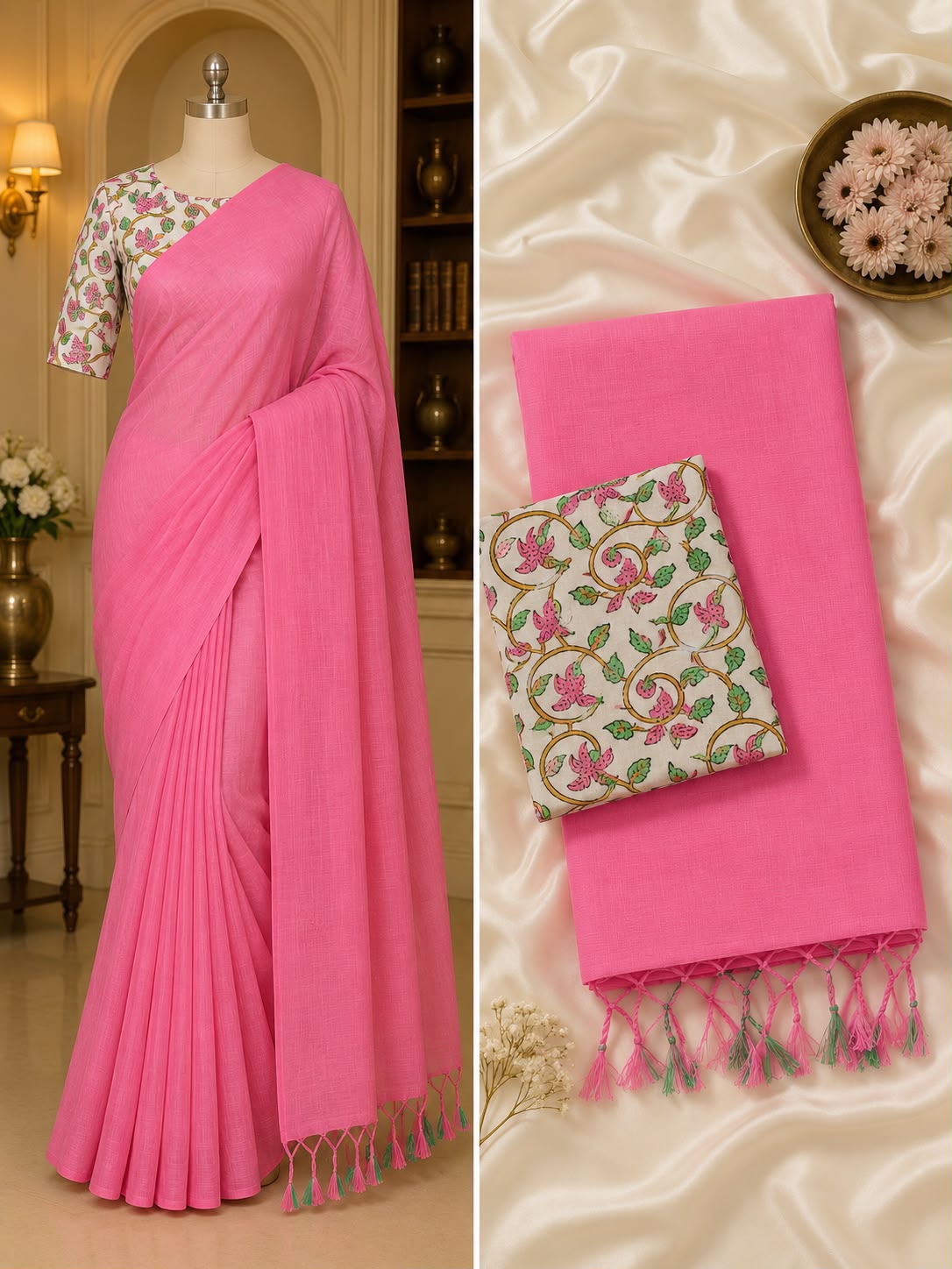 Khadin cotton saree