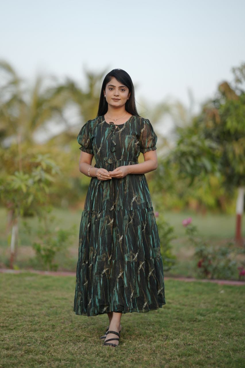 Georgette long maxi dress