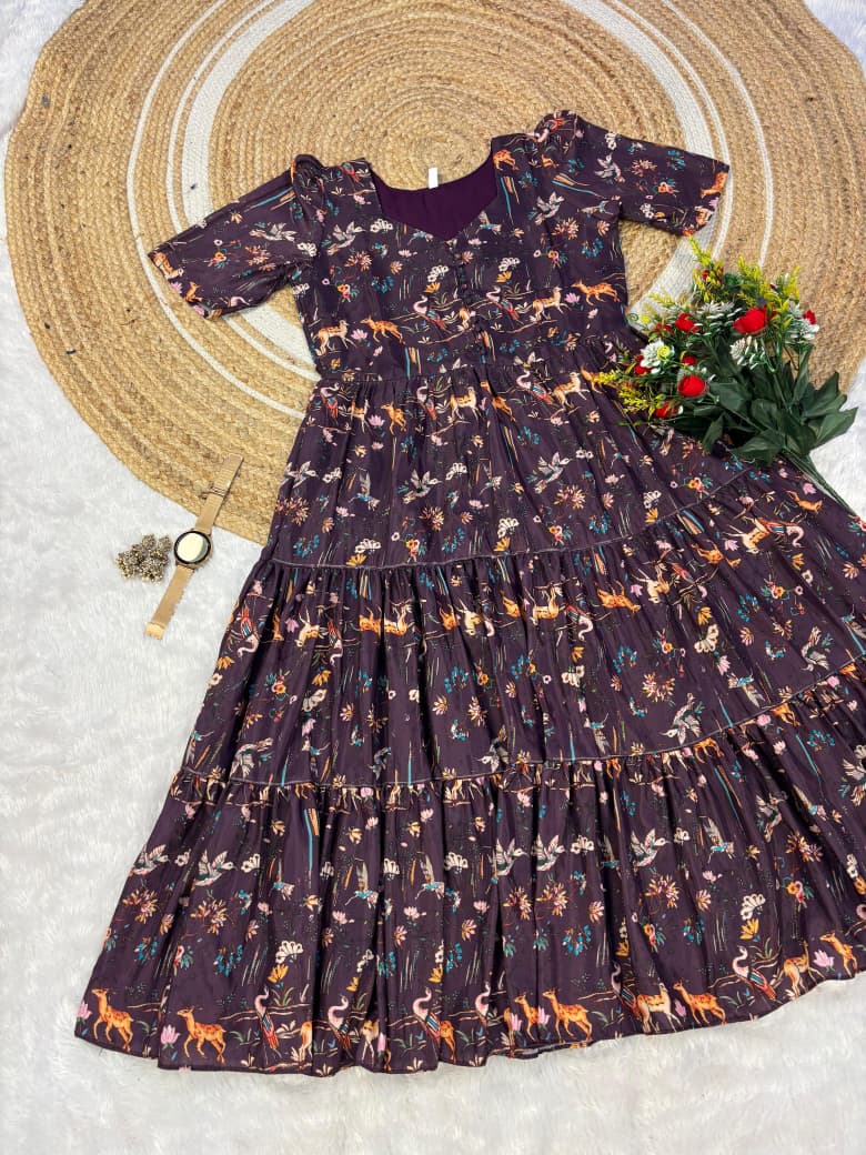 Kalamkari maxi gown